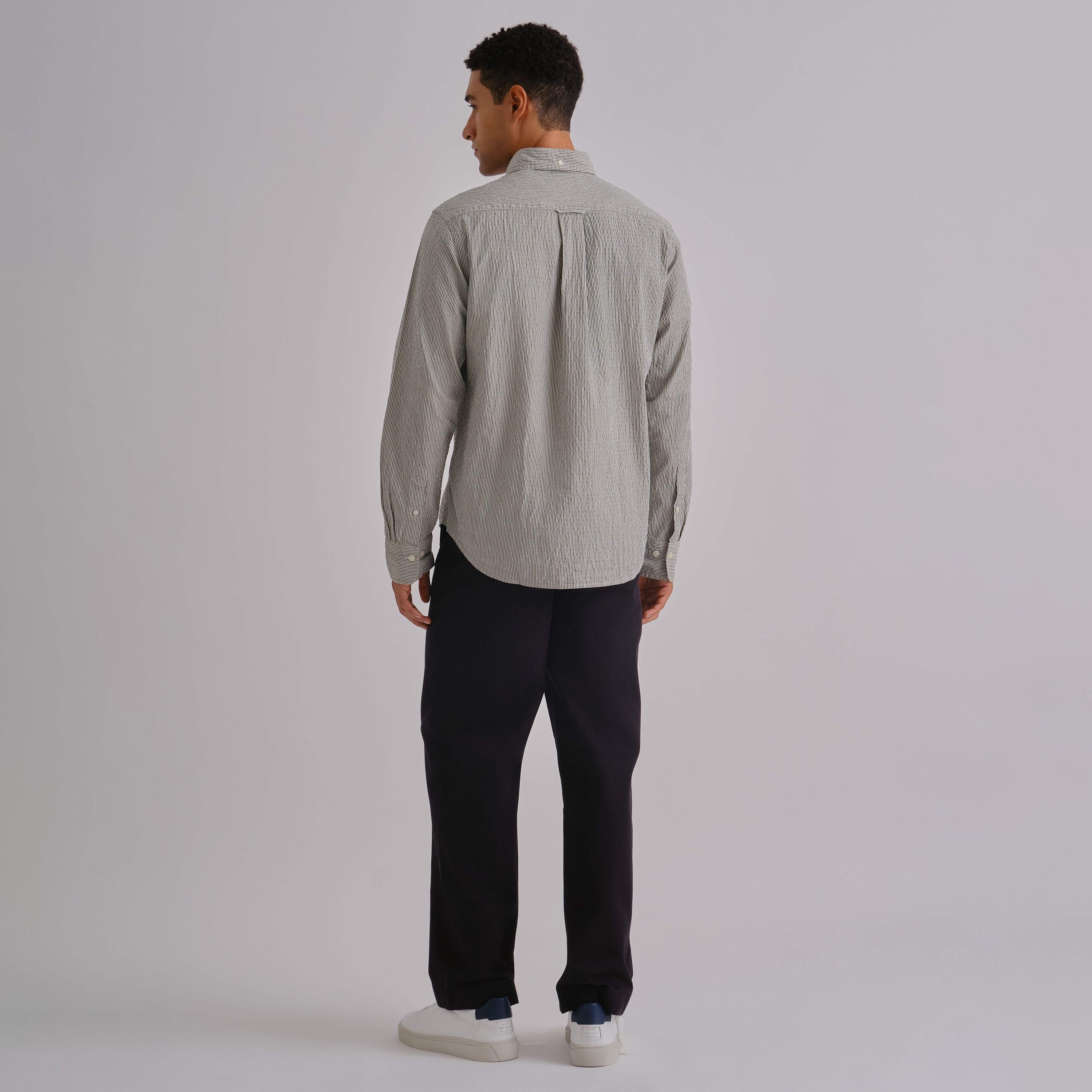 Gant Regular Fit Striped Button-Down Collar Long Sleeves Men's Shirt-men-clothing-shirts-image-5