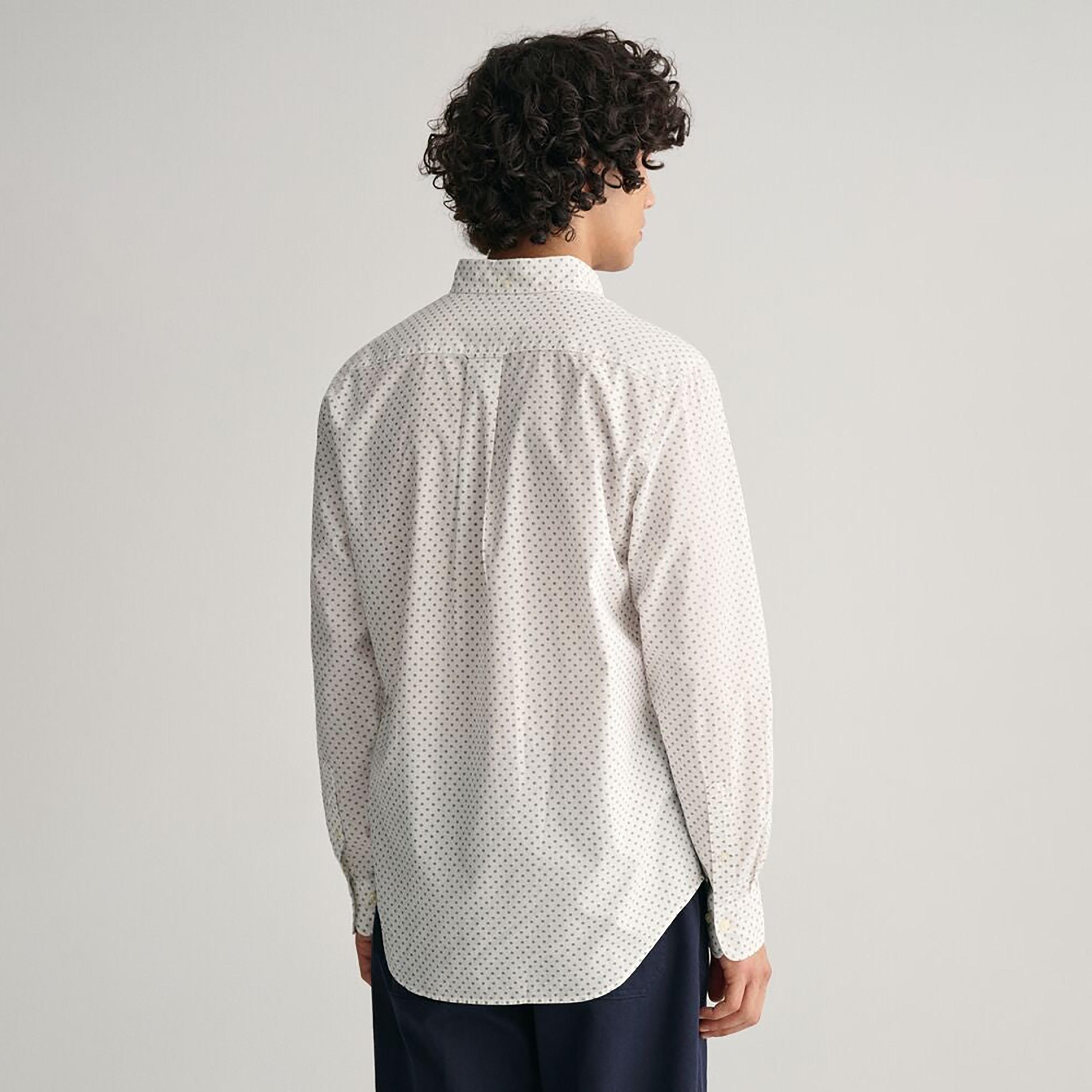 Gant Micro Print Button Down Collar Long Sleeves Shirt-men-clothing-shirts-image-4