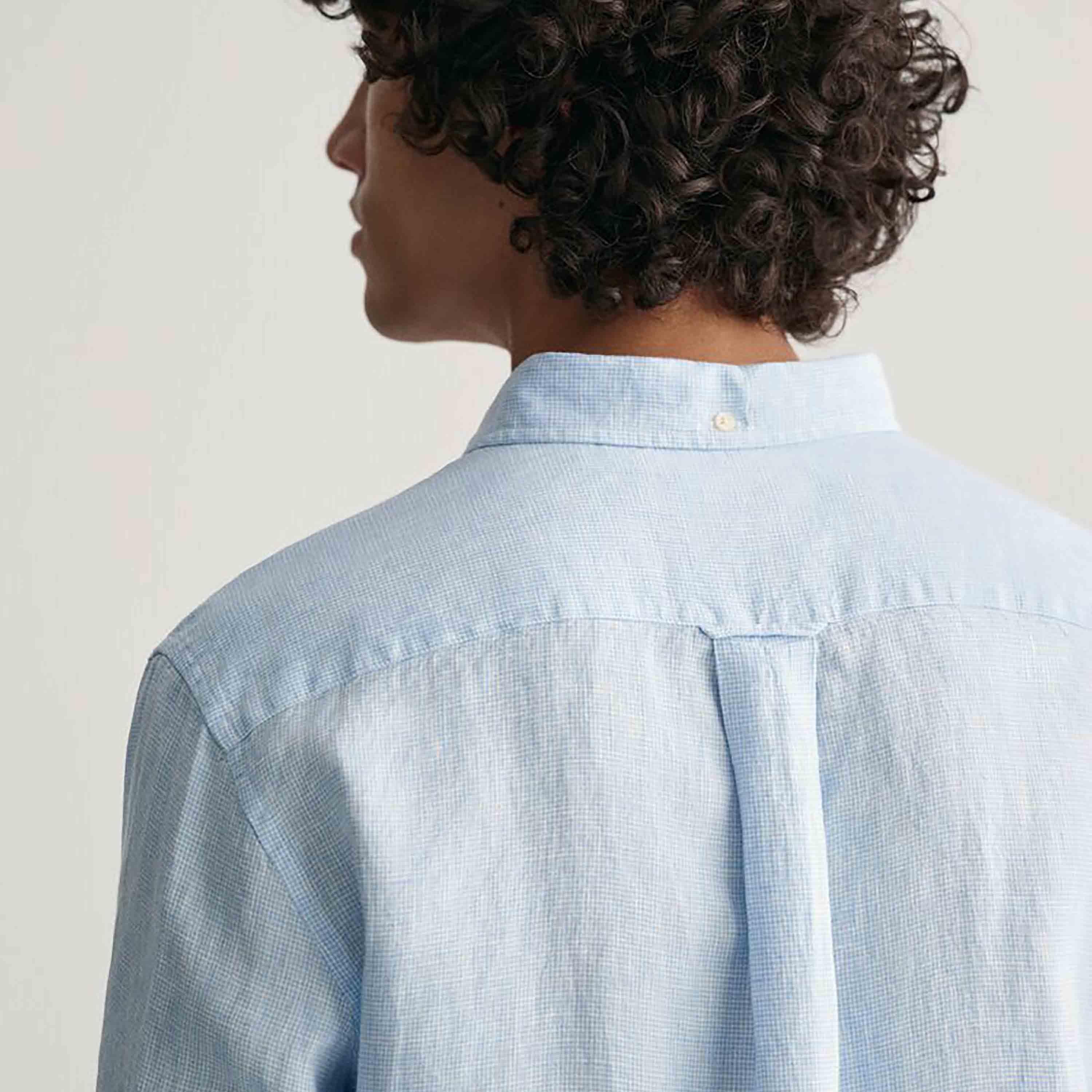 Gant Regular Fit Plain Button-Down Collar Long Sleeves Men's Shirt-men-clothing-shirts-image-9