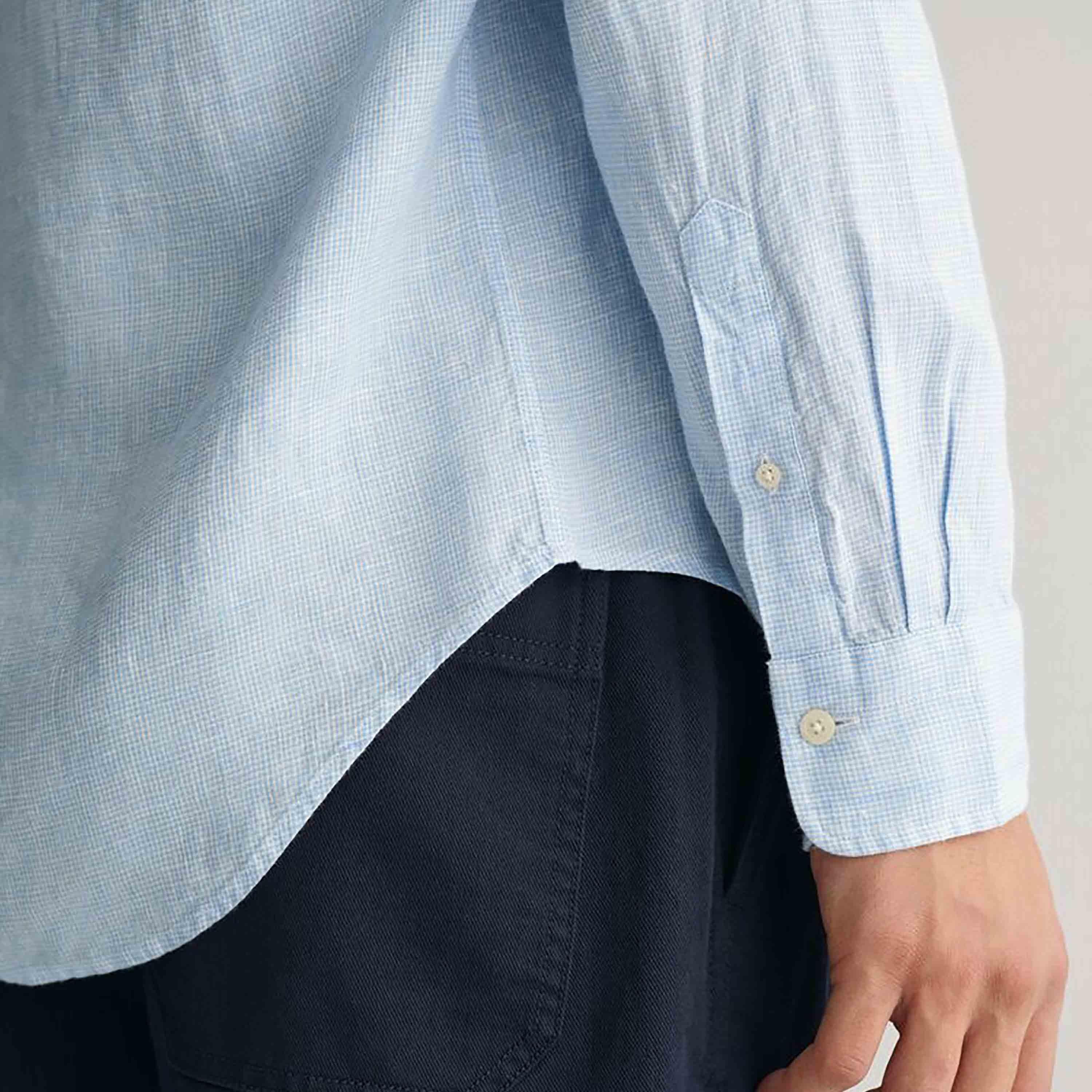 Gant Regular Fit Plain Button-Down Collar Long Sleeves Men's Shirt-men-clothing-shirts-image-10