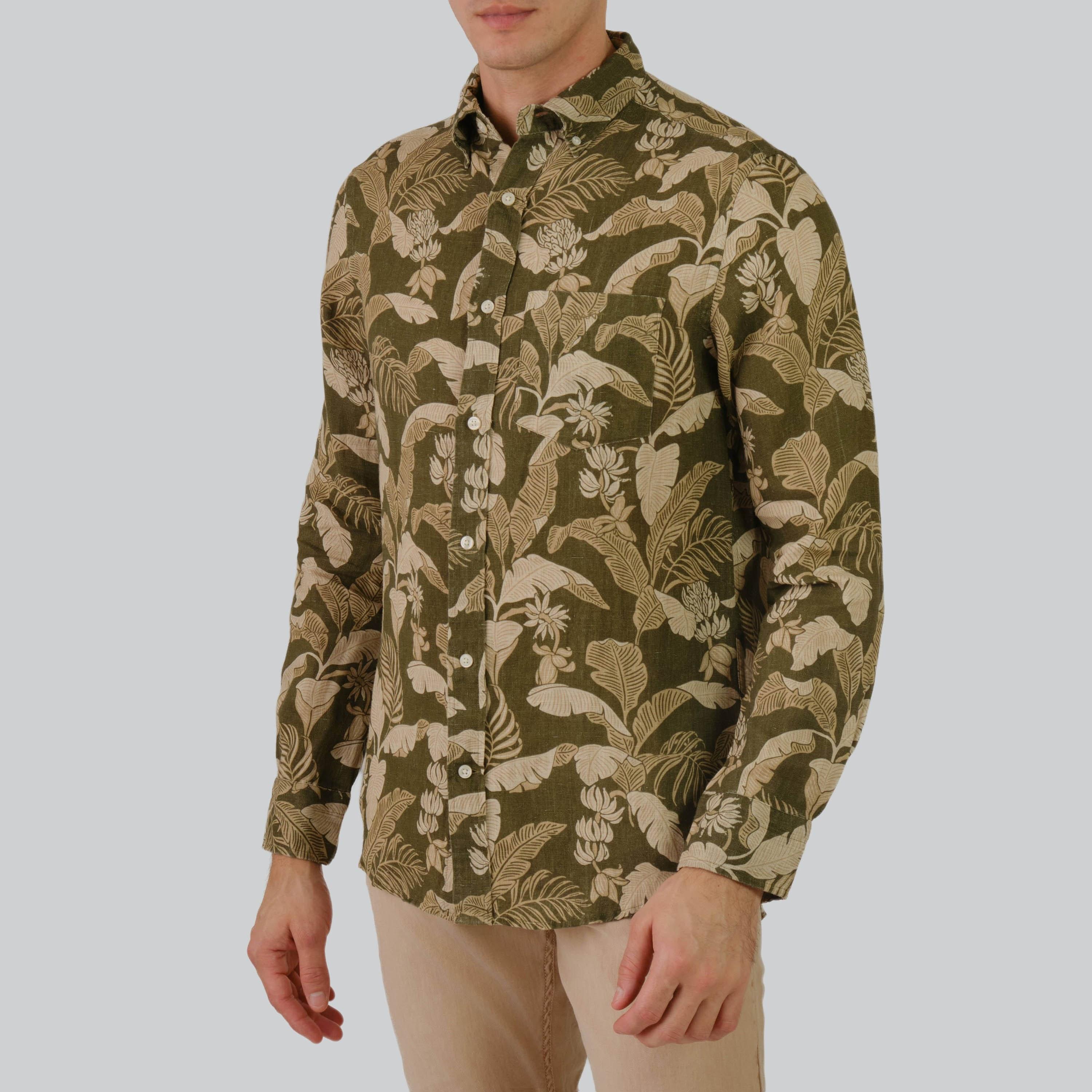 قميص رجالي بأكمام طويلة وياقة بأزرار سفلية وقصة عادية من Gant-men-clothing-shirts-image-4