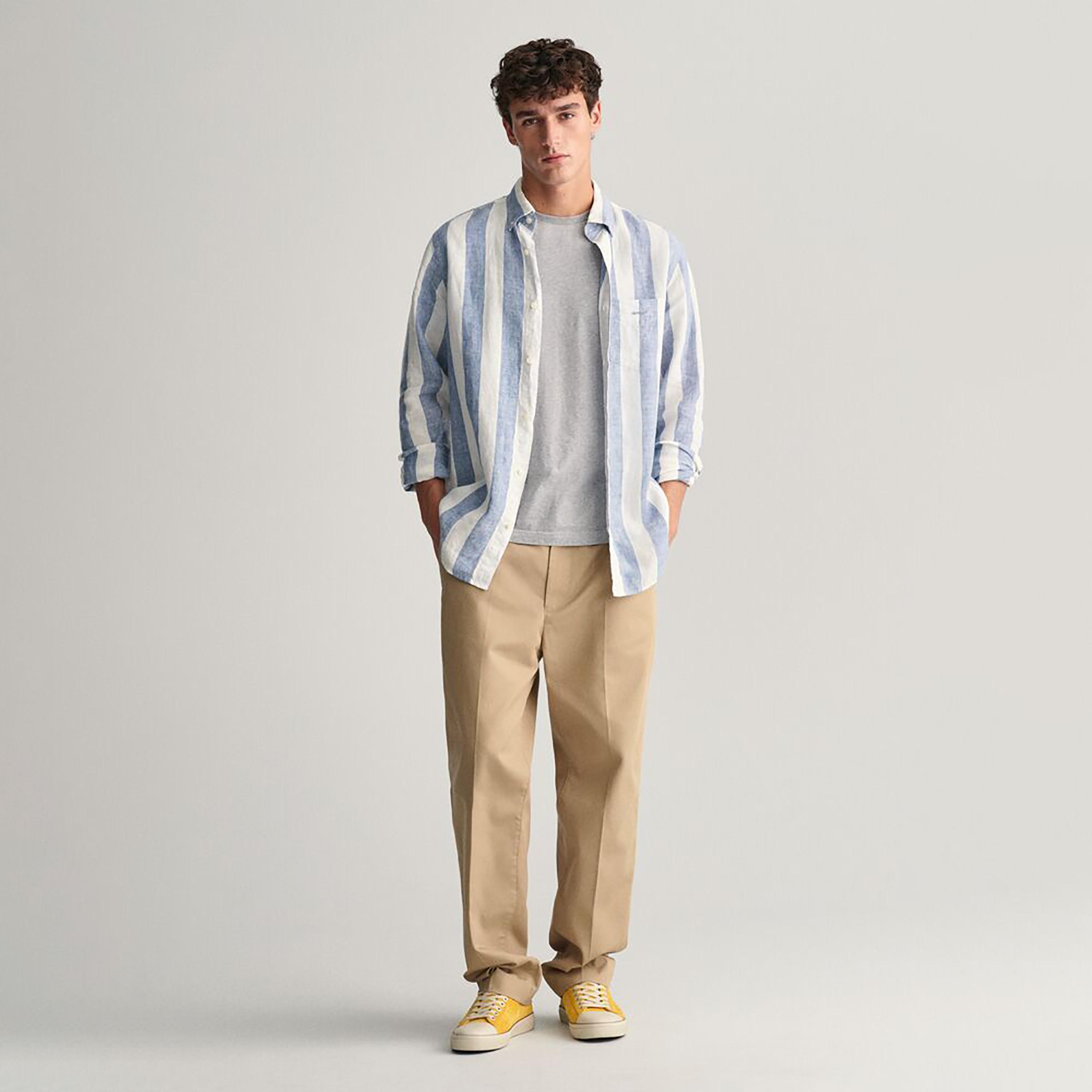 Gant Bold Striped Button Down Collar Long Sleeves Shirt-men-clothing-shirts-image-2
