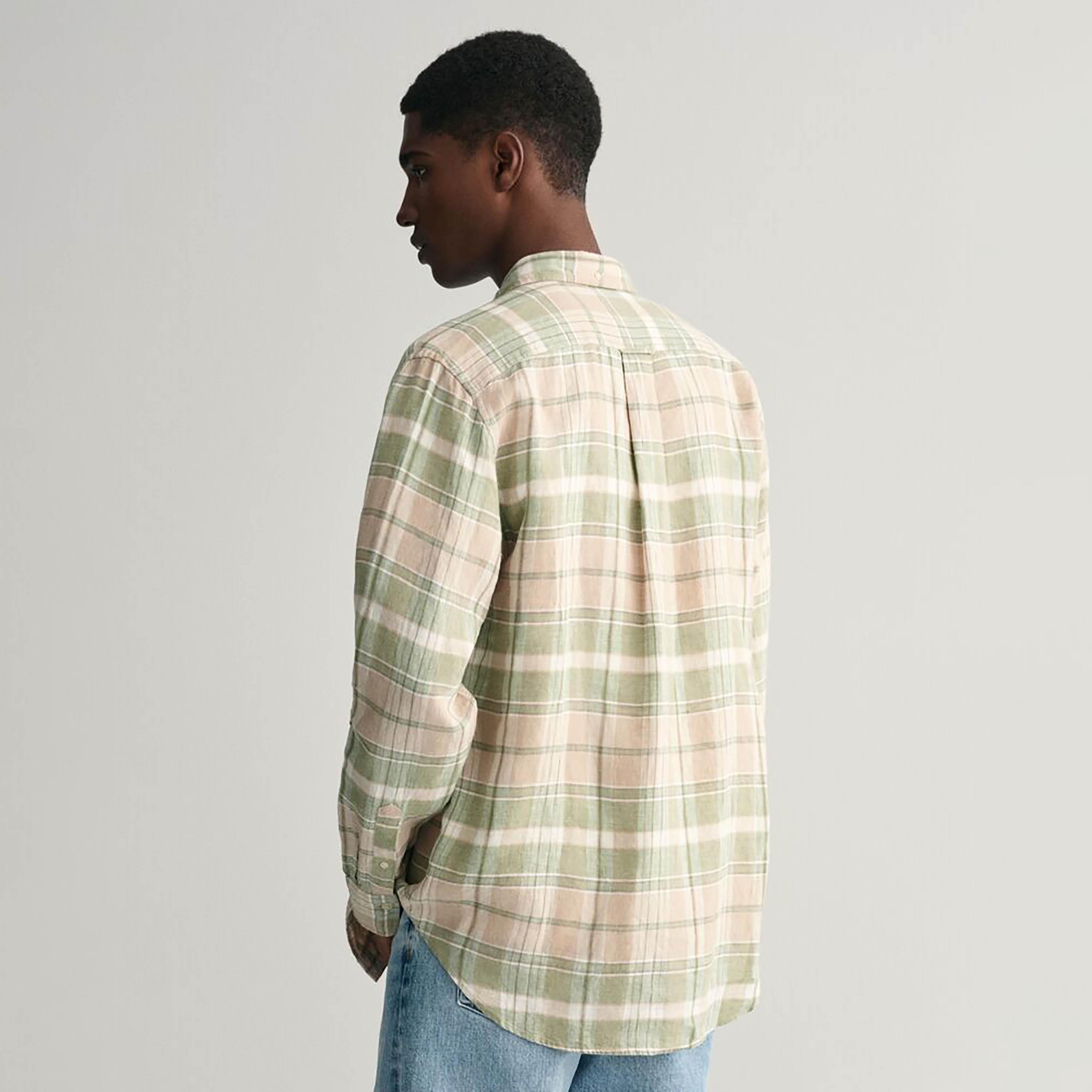 قميص رجالي بأكمام طويلة وياقة مربعة ومقاس عادي من Gant-men-clothing-shirts-image-9
