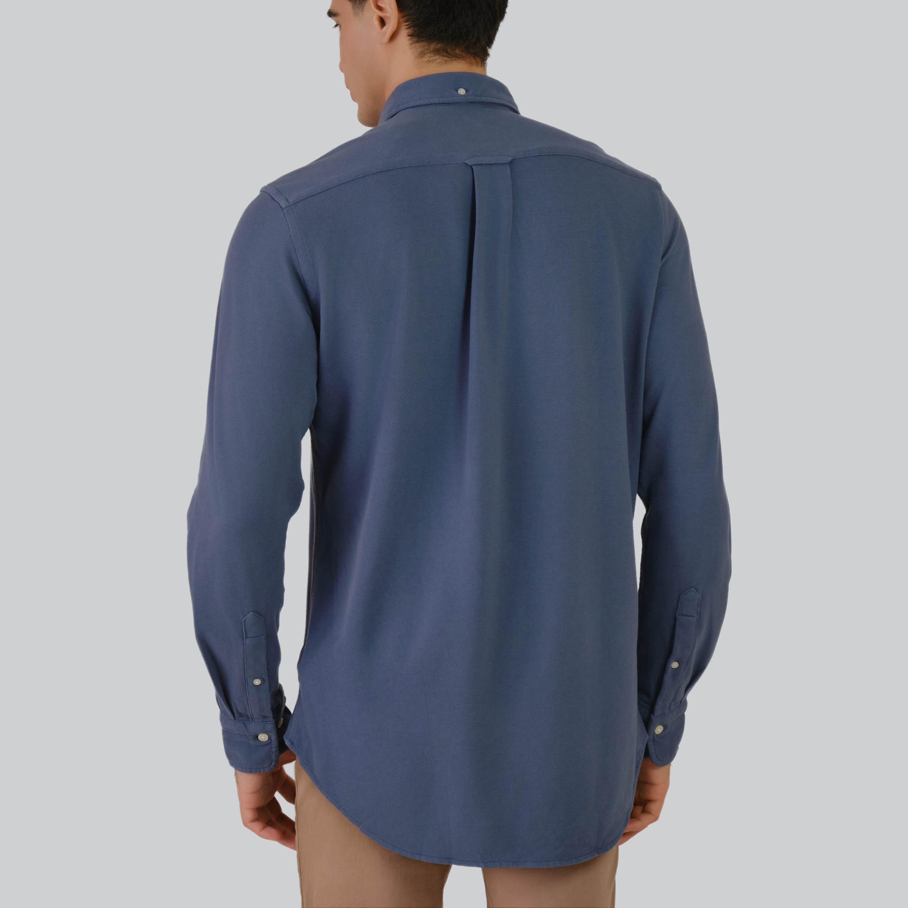 قميص رجالي من Gant ذو ياقة عادية وأكمام طويلة وياقة بأزرار سفلية-men-clothing-shirts-image-7