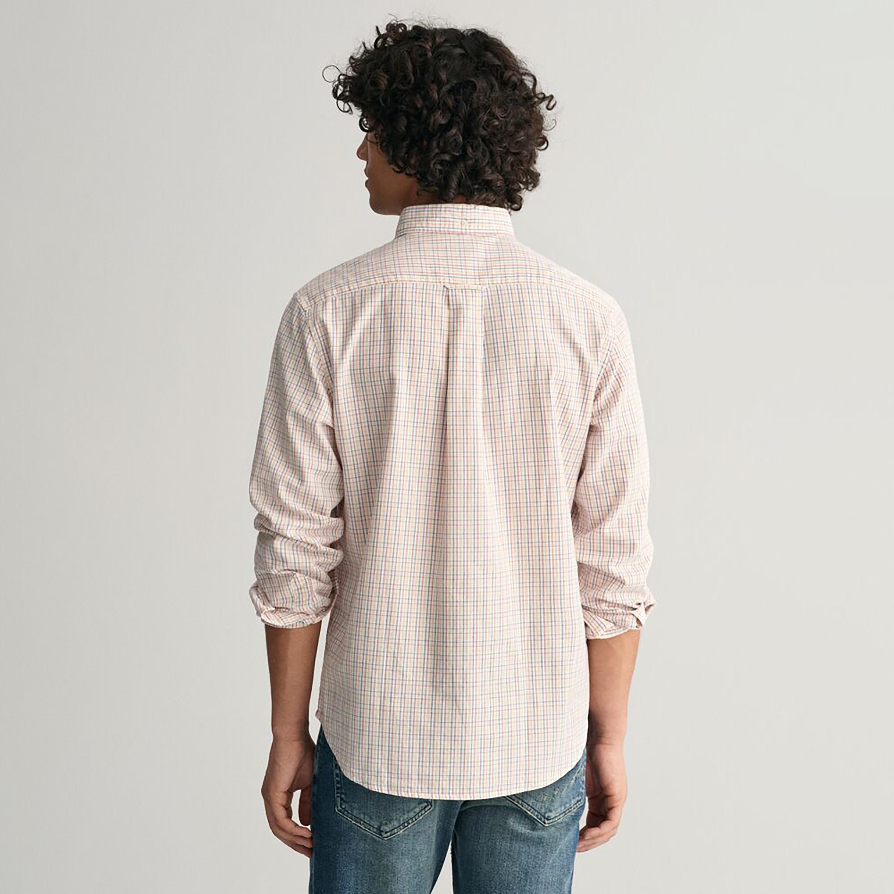 Gant Checked Button Down Collar Long Sleeves Tattersall Archive Oxford Shirt-men-clothing-shirts-image-4