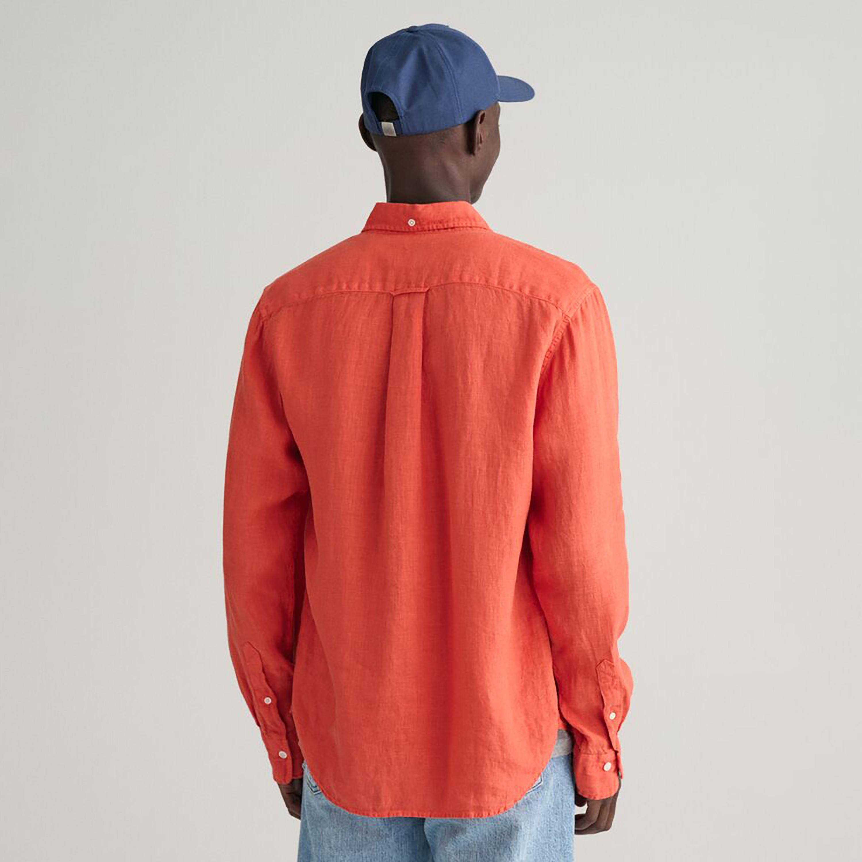 Gant Plain Button Down Collar Long Sleeves Garment-Dyed Shirt-men-clothing-shirts-image-17
