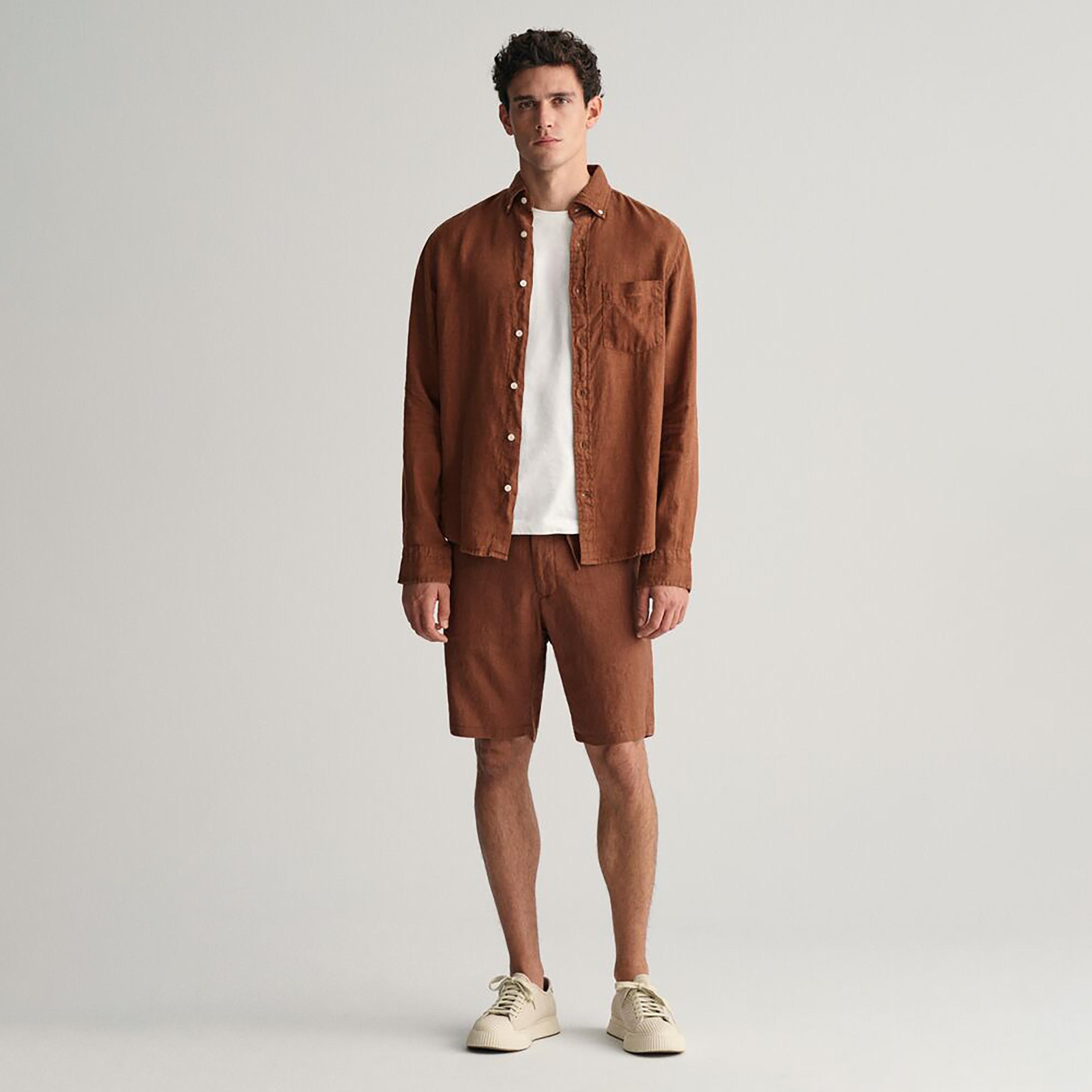 Gant Plain Button Down Collar Long Sleeves Garment-Dyed Shirt-men-clothing-shirts-image-2