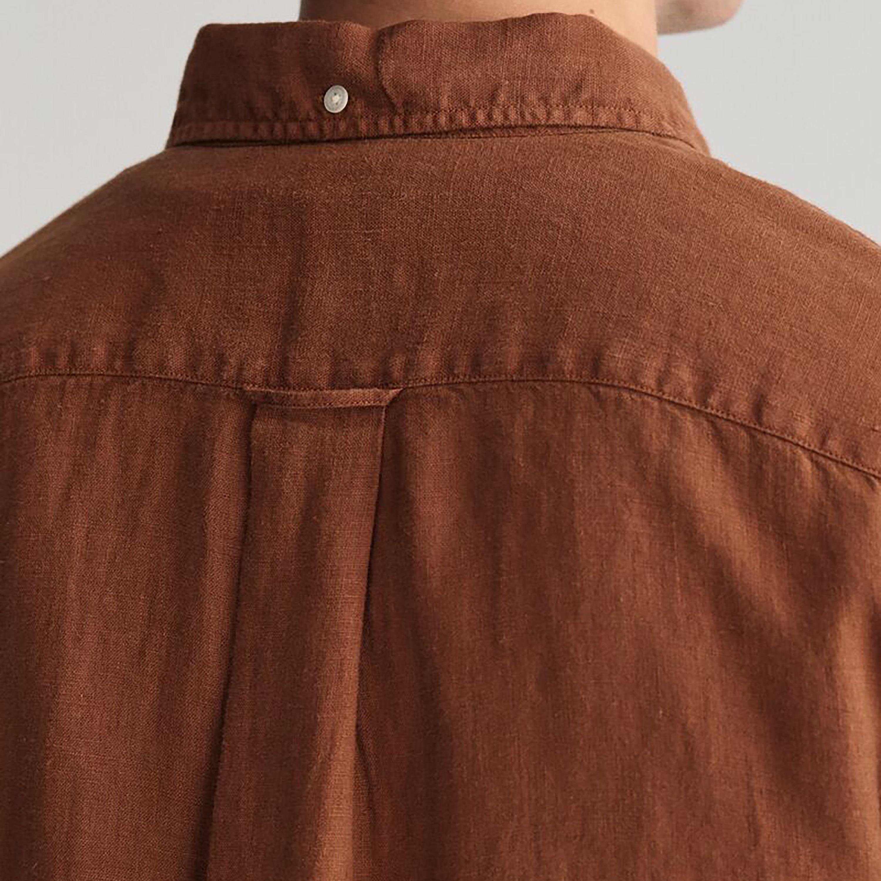Gant Plain Button Down Collar Long Sleeves Garment-Dyed Shirt-men-clothing-shirts-image-3