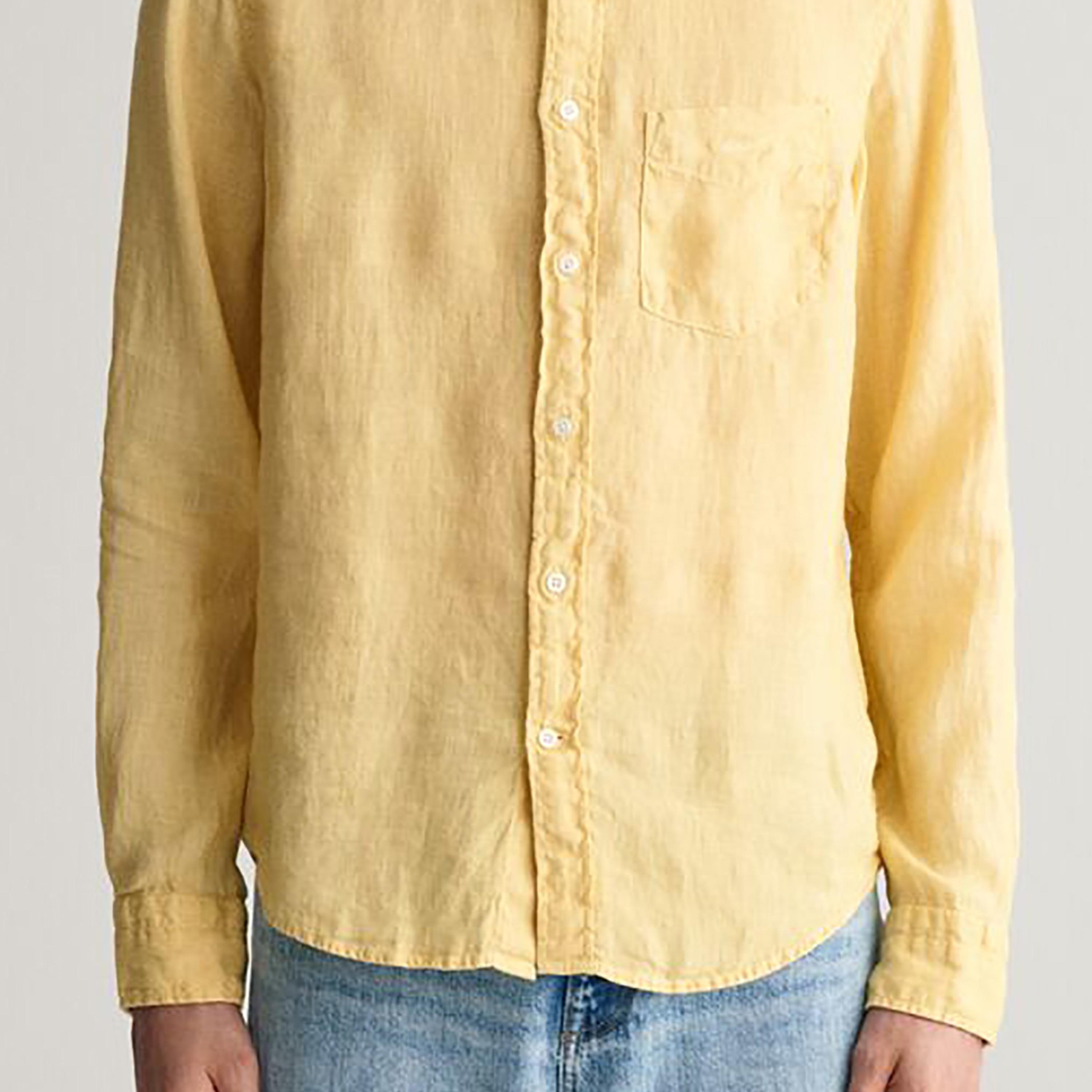 Gant Plain Button Down Collar Long Sleeves Garment-Dyed Shirt-men-clothing-shirts-image-14