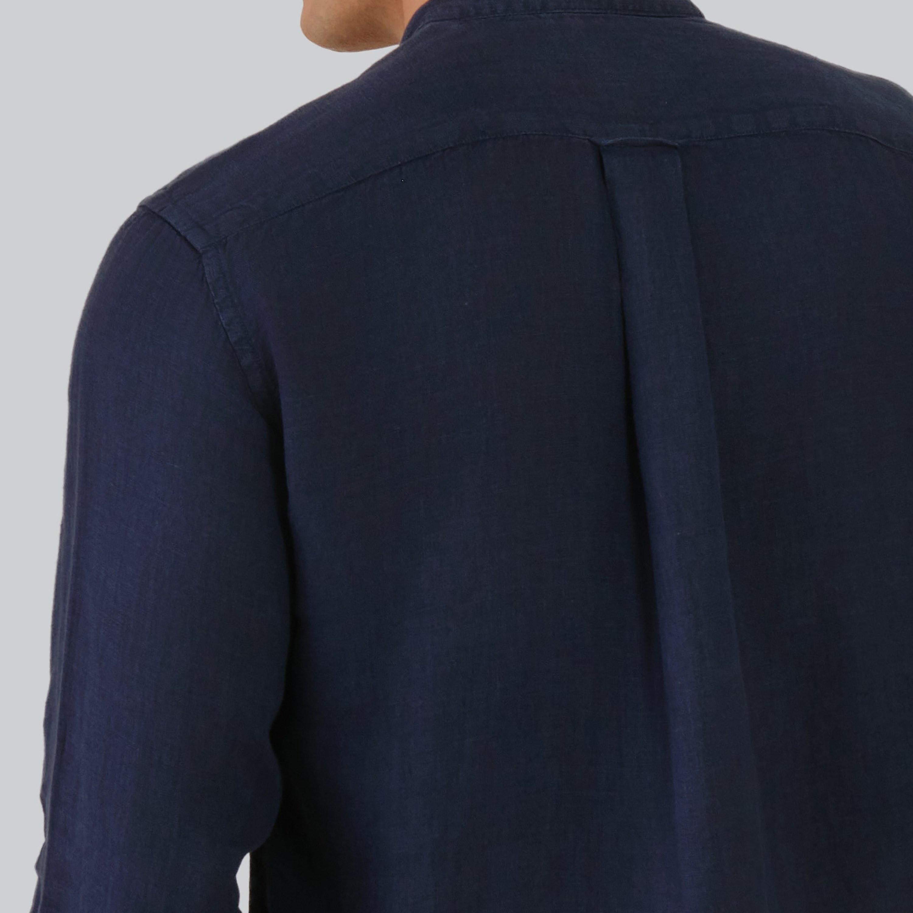 Gant Regular Fit Plain Mandarin Neck Long Sleeves Men's Shirt-men-clothing-shirts-image-6
