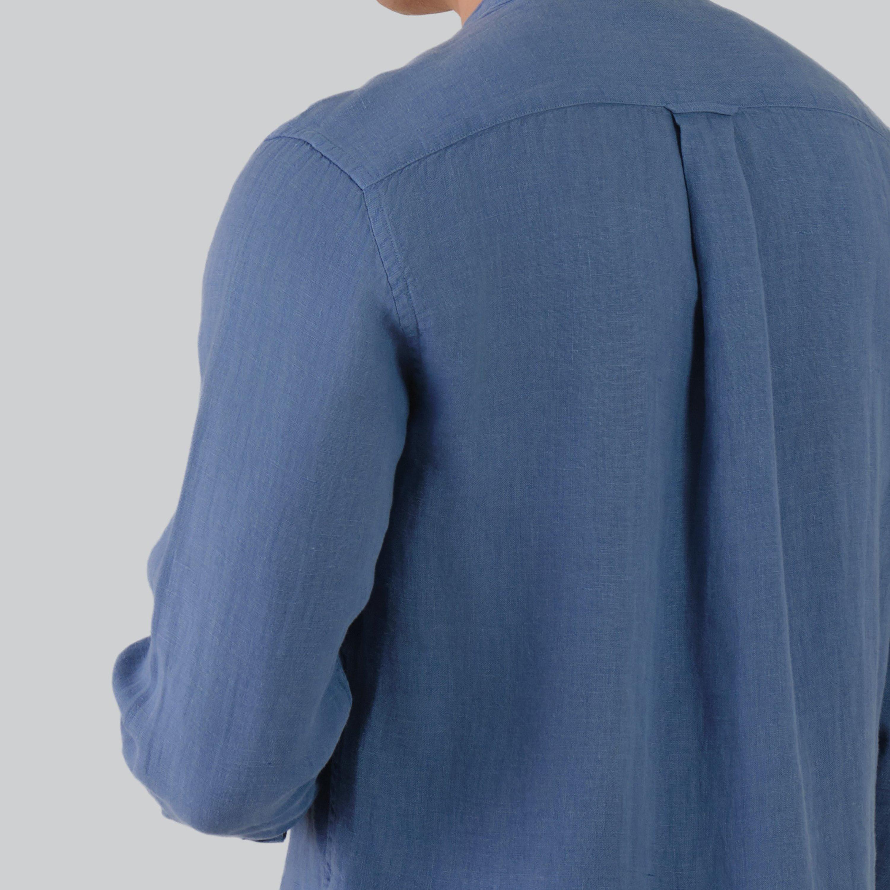 Gant Regular Fit Plain Mandarin Neck Long Sleeves Men's Shirt-men-clothing-shirts-image-10