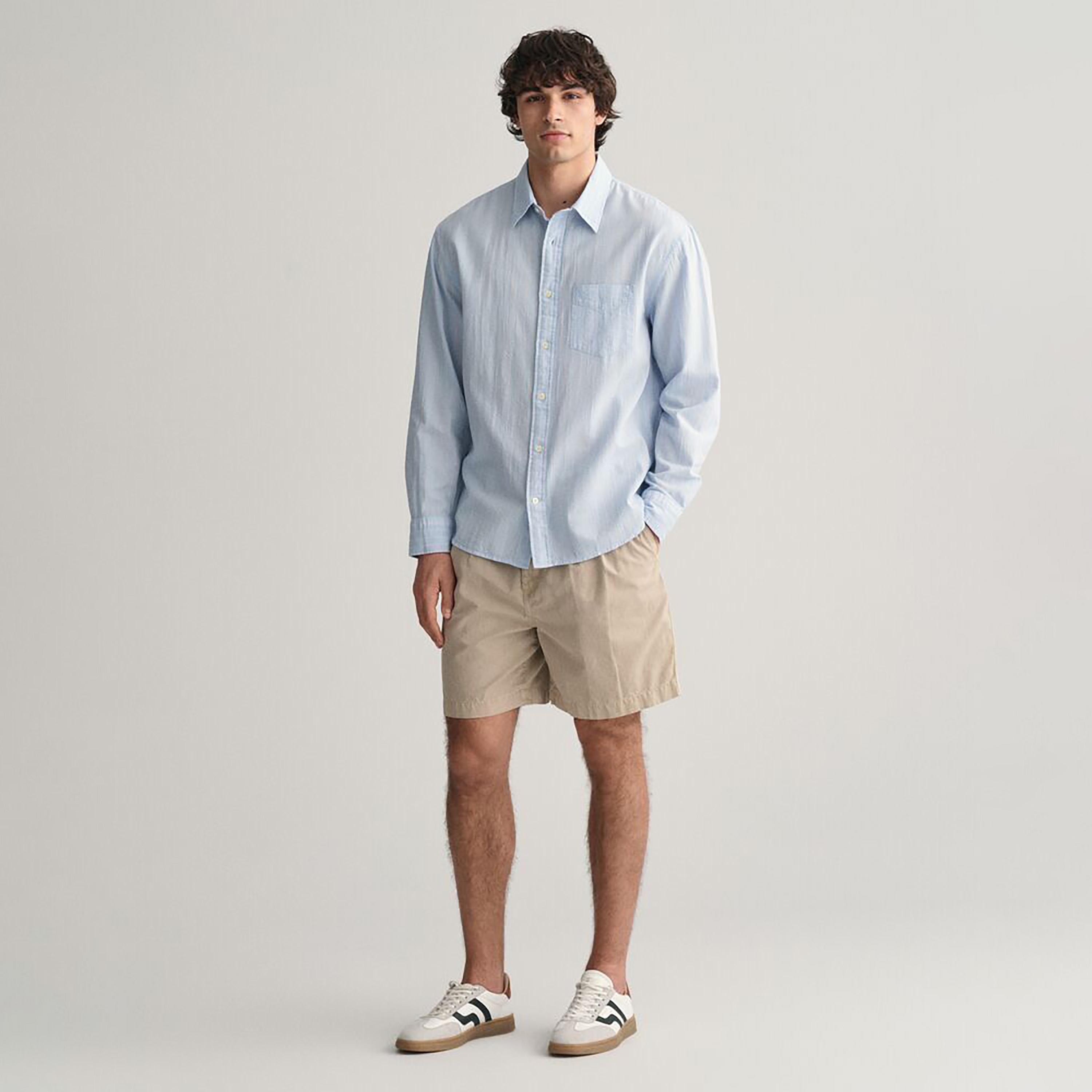 Gant Relaxed Fit Striped Collared Long Sleeves Men's Shirt-men-clothing-shirts-image-8