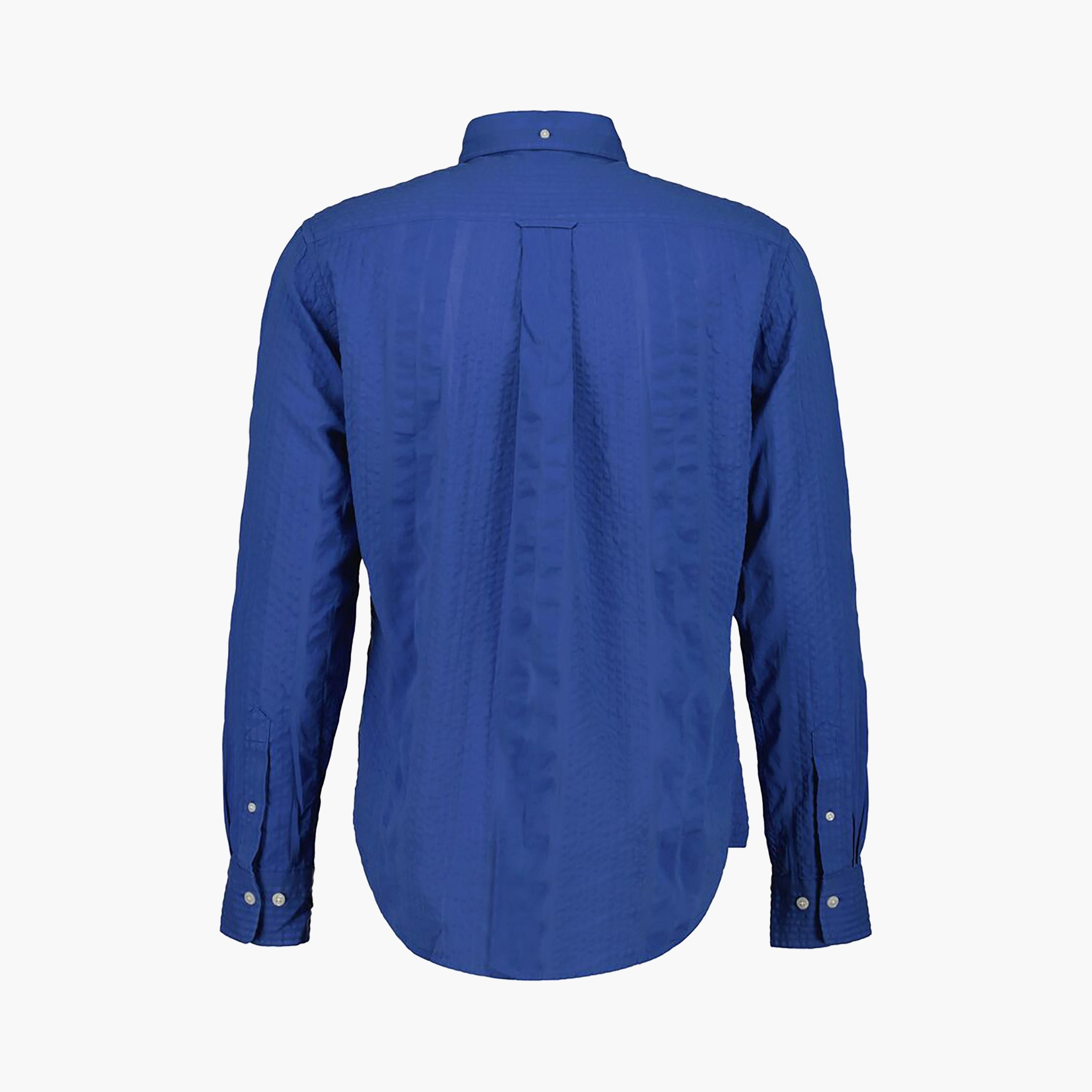 قميص رجالي مخطط بقصة عادية وأكمام طويلة وياقة بأزرار سفلية من Gant-men-clothing-shirts-image-2