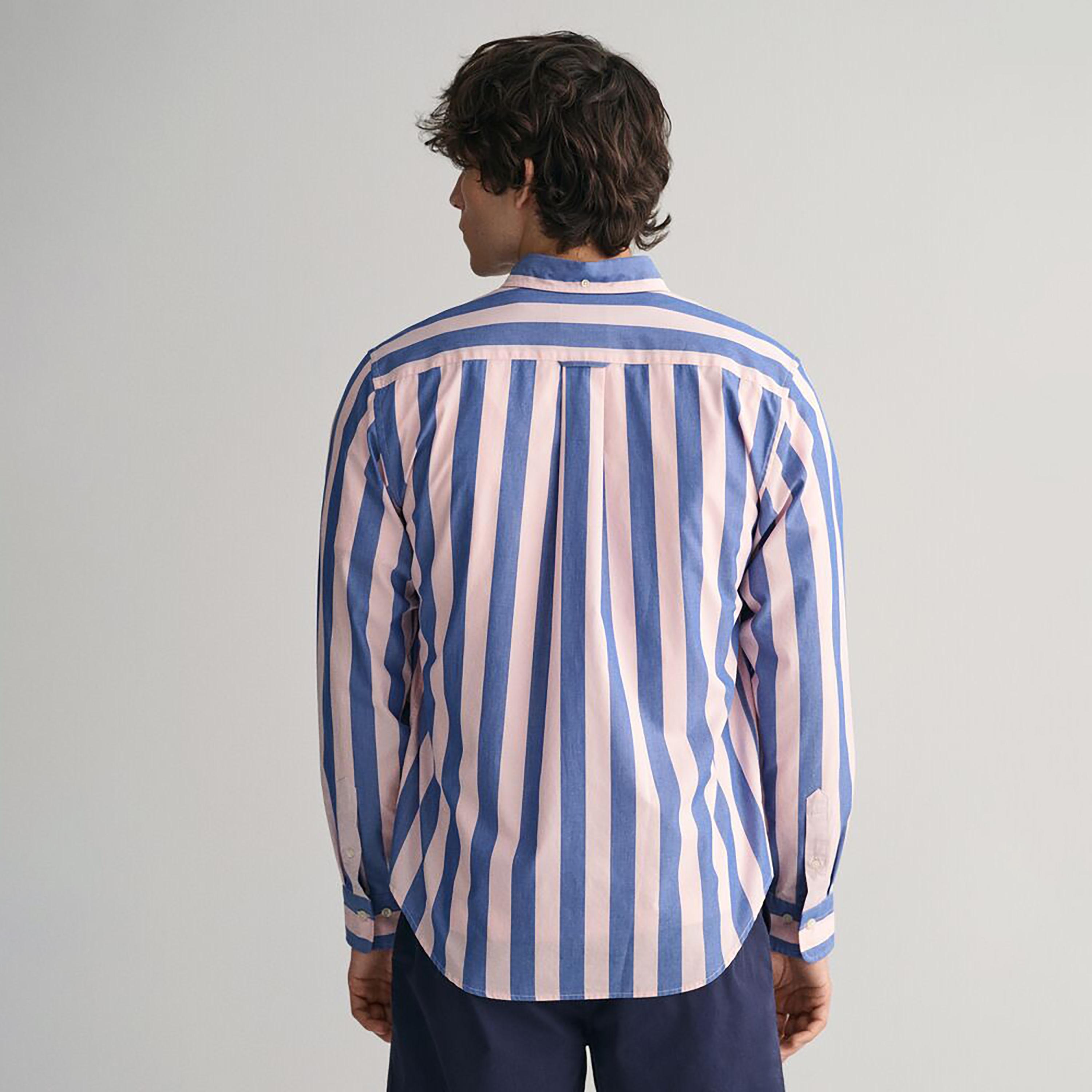 Gant Regular Fit Striped Button-Down Collar Long Sleeves Men's Shirt-men-clothing-shirts-image-13