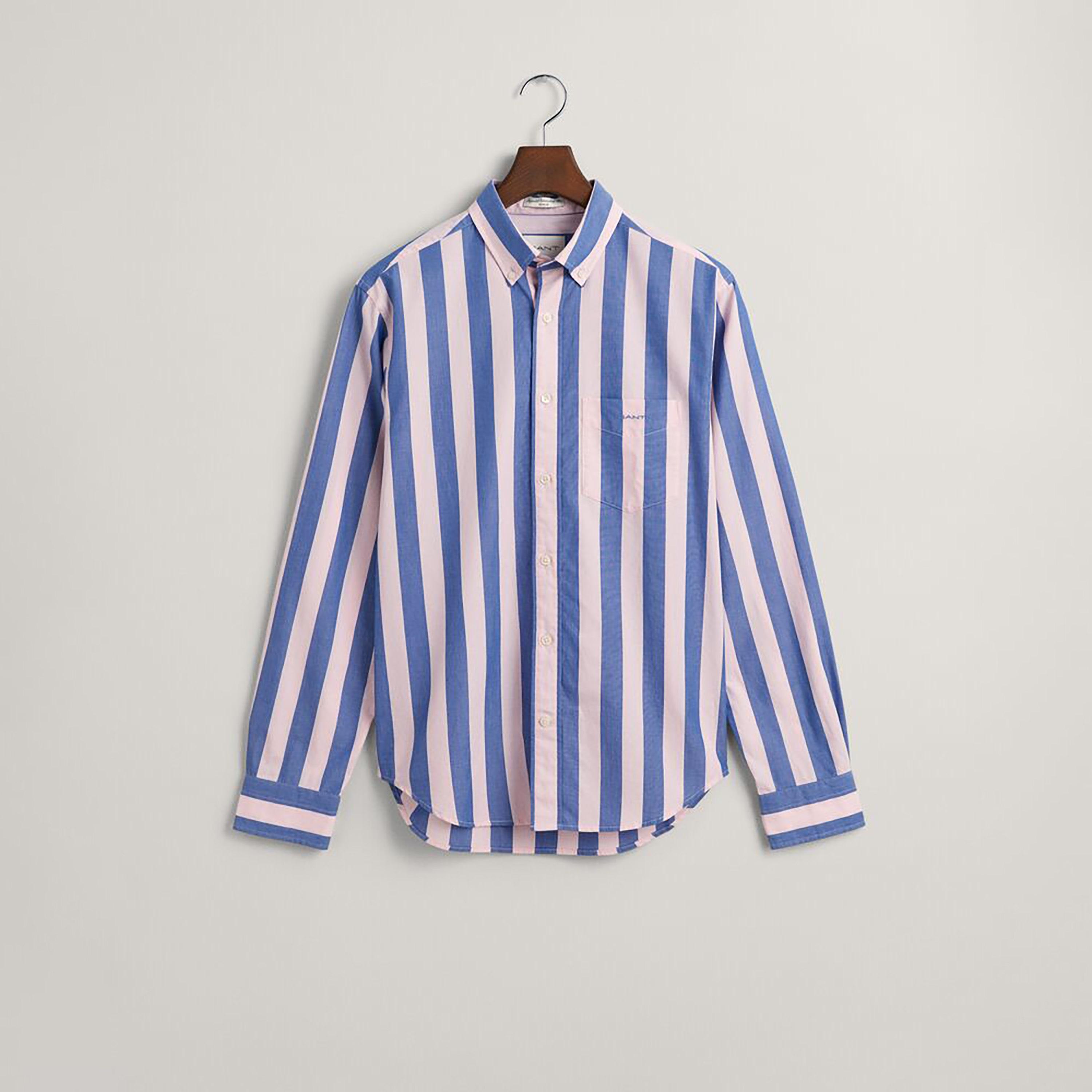 Gant Regular Fit Striped Button-Down Collar Long Sleeves Men's Shirt-men-clothing-shirts-image-14