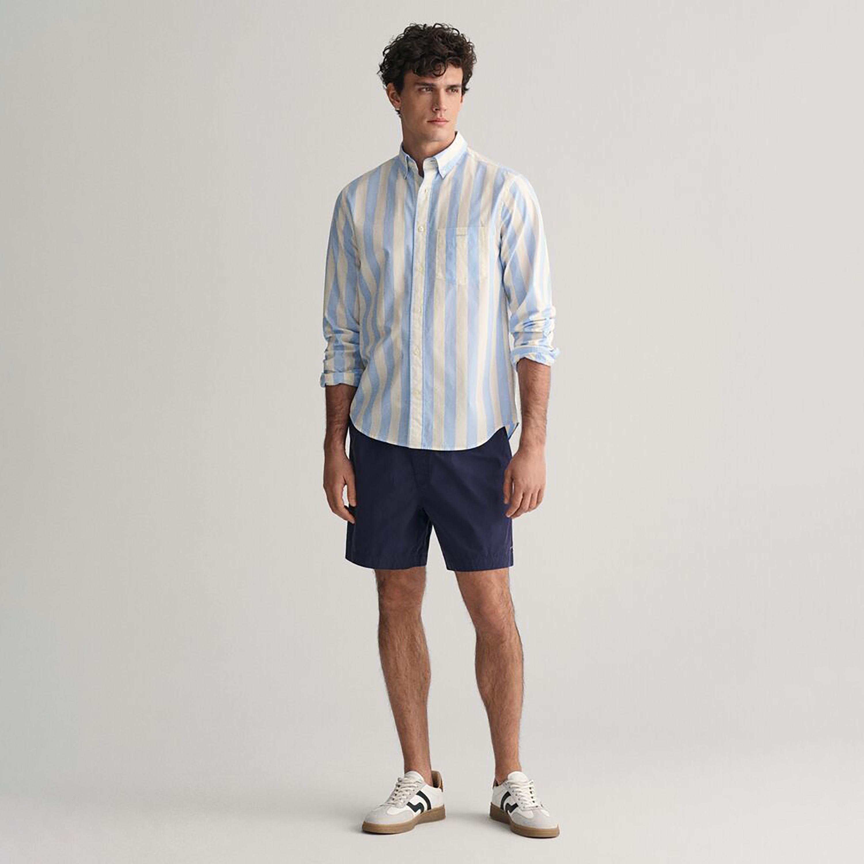 Gant Regular Fit Striped Button-Down Collar Long Sleeves Men's Shirt-men-clothing-shirts-image-7