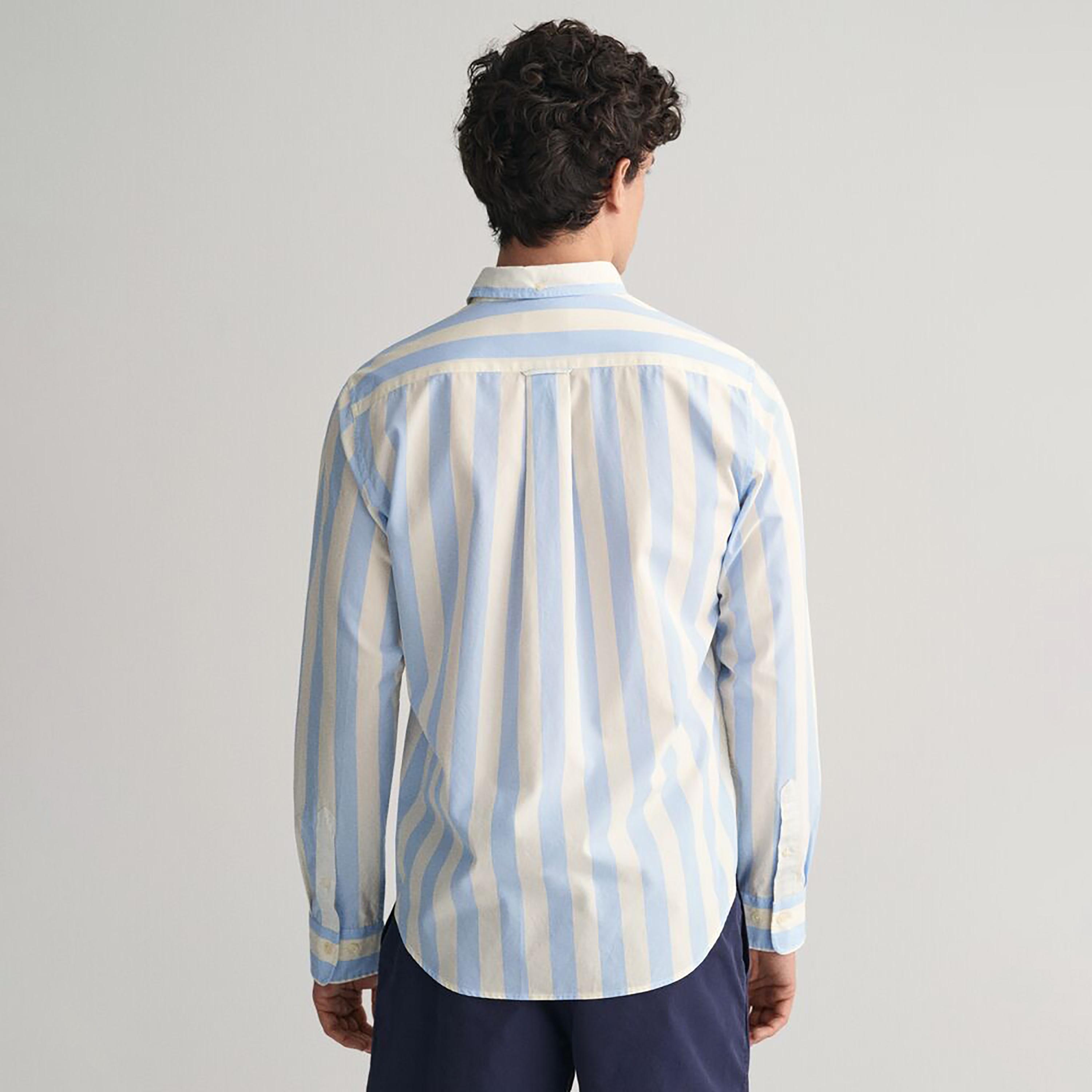 Gant Regular Fit Striped Button-Down Collar Long Sleeves Men's Shirt-men-clothing-shirts-image-8