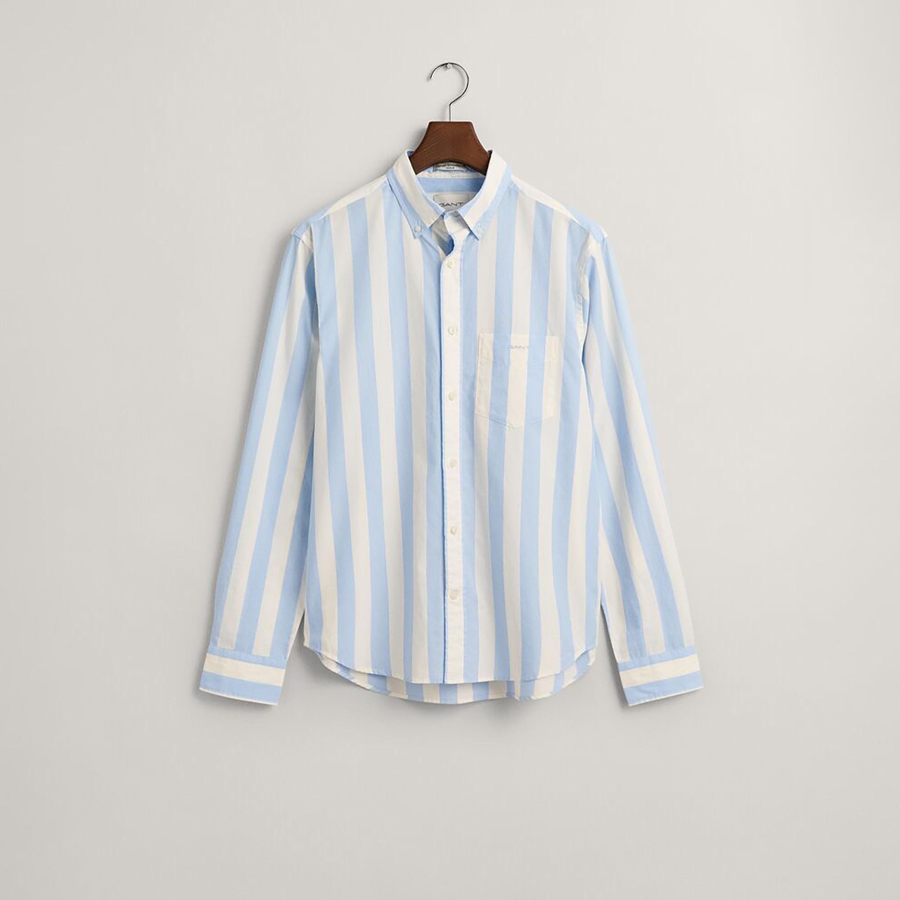 Gant Regular Fit Striped Button-Down Collar Long Sleeves Men's Shirt-men-clothing-shirts-image-9