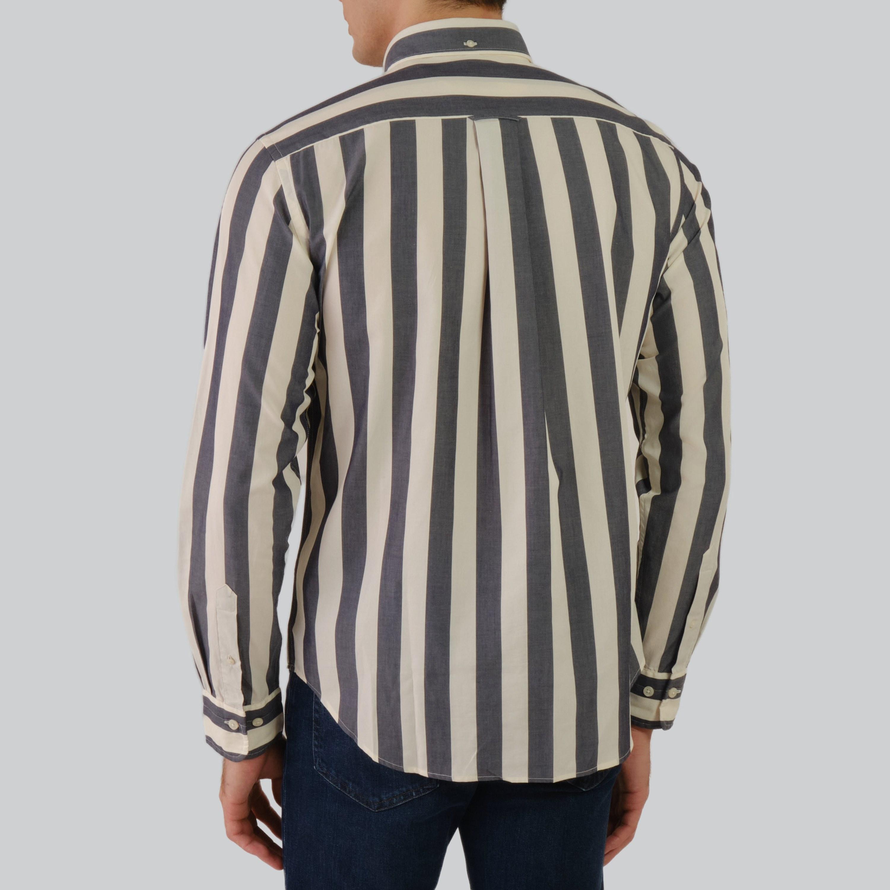 Gant Regular Fit Striped Button-Down Collar Long Sleeves Men's Shirt-men-clothing-shirts-image-16