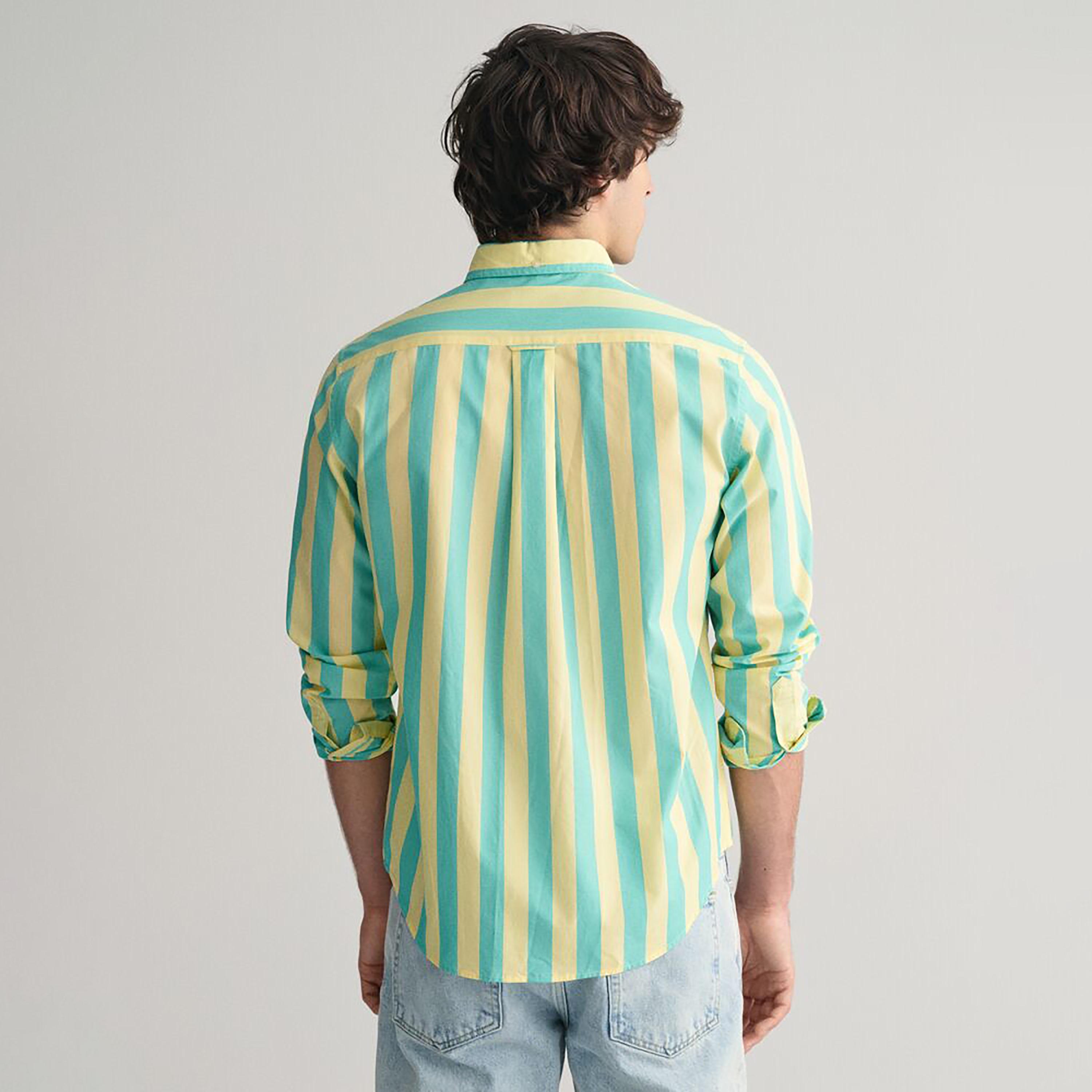 Gant Regular Fit Striped Button-Down Collar Long Sleeves Men's Shirt-men-clothing-shirts-image-3
