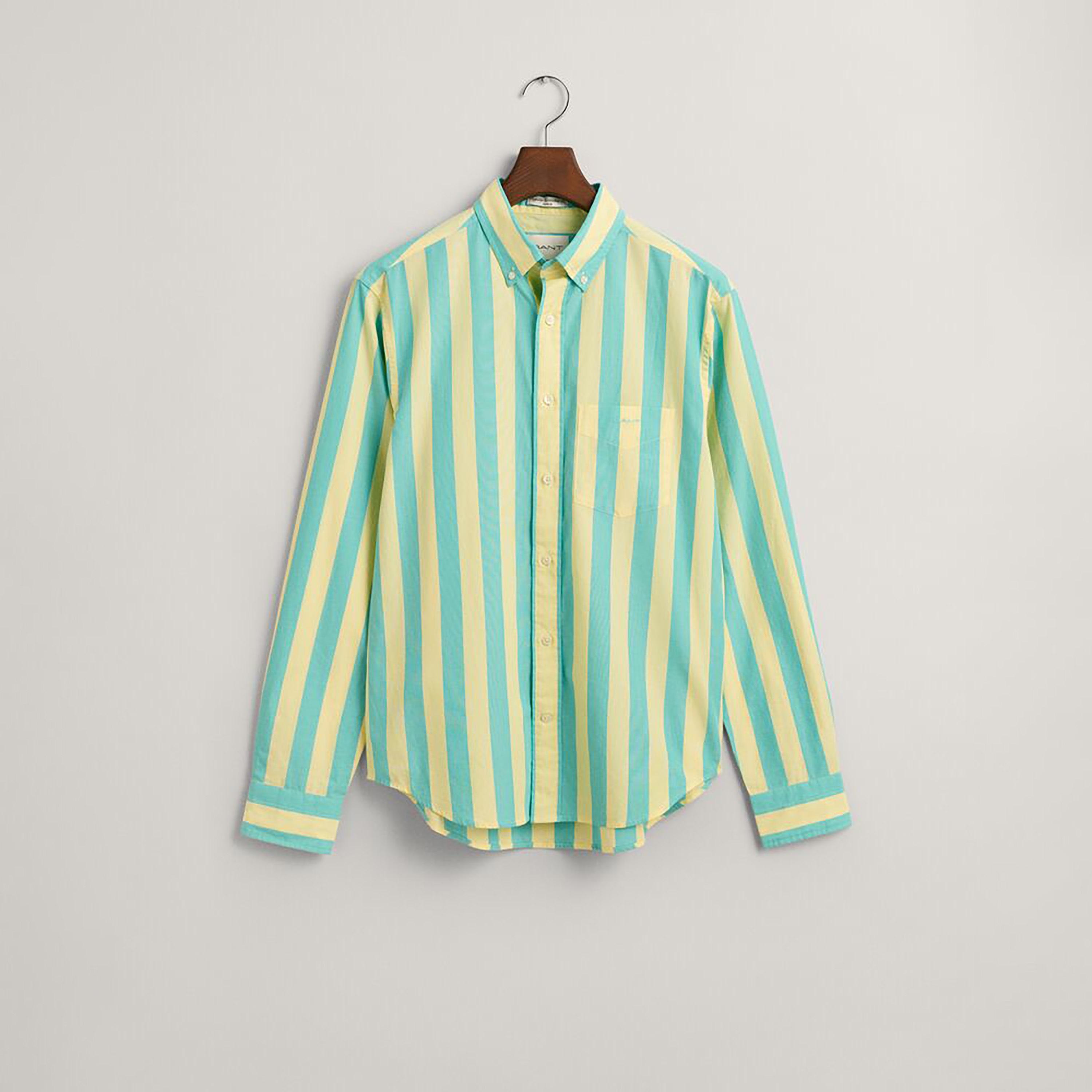 Gant Regular Fit Striped Button-Down Collar Long Sleeves Men's Shirt-men-clothing-shirts-image-4