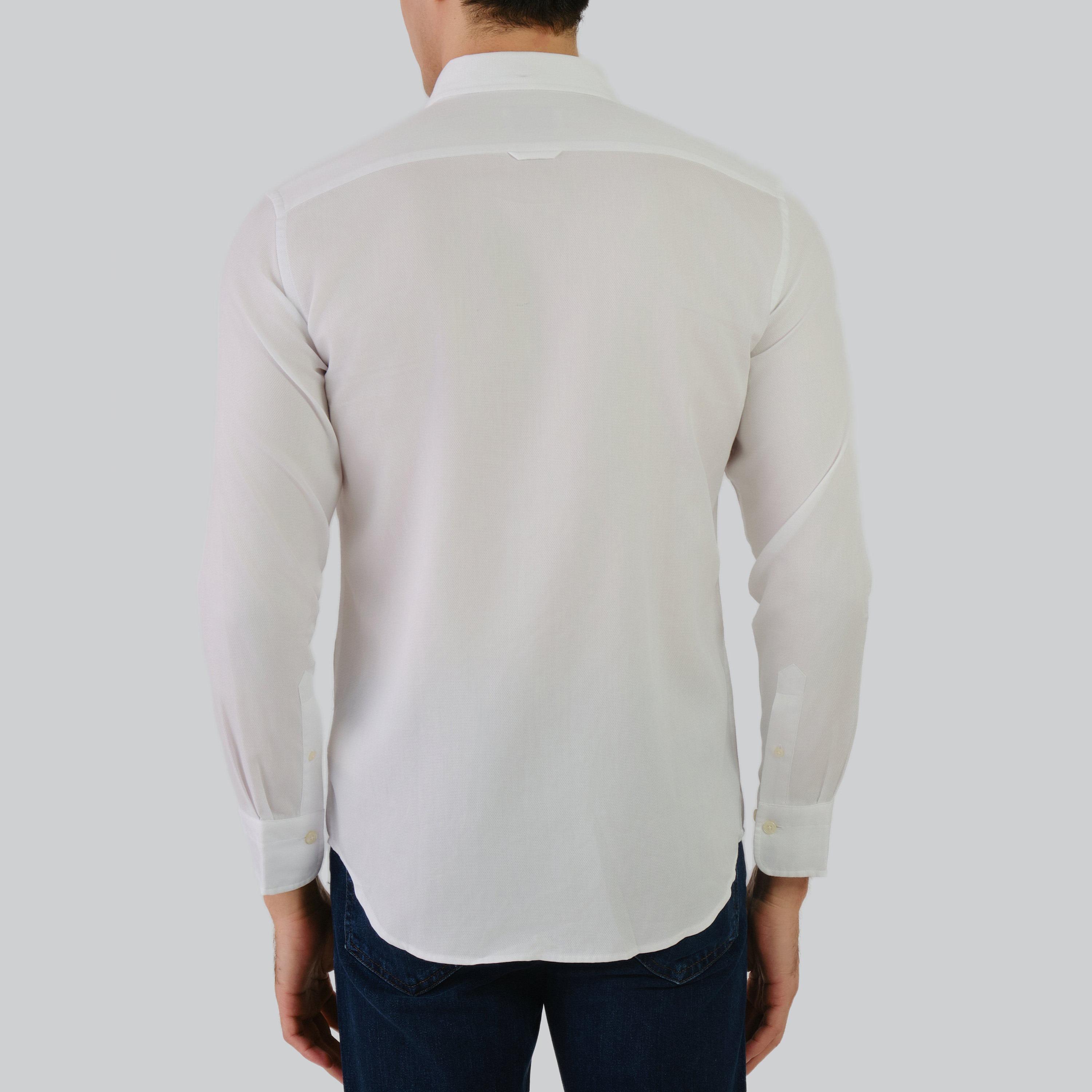 Gant Regular Fit Plain Button-Down Collar Long Sleeves Men's Shirt-men-clothing-shirts-image-2