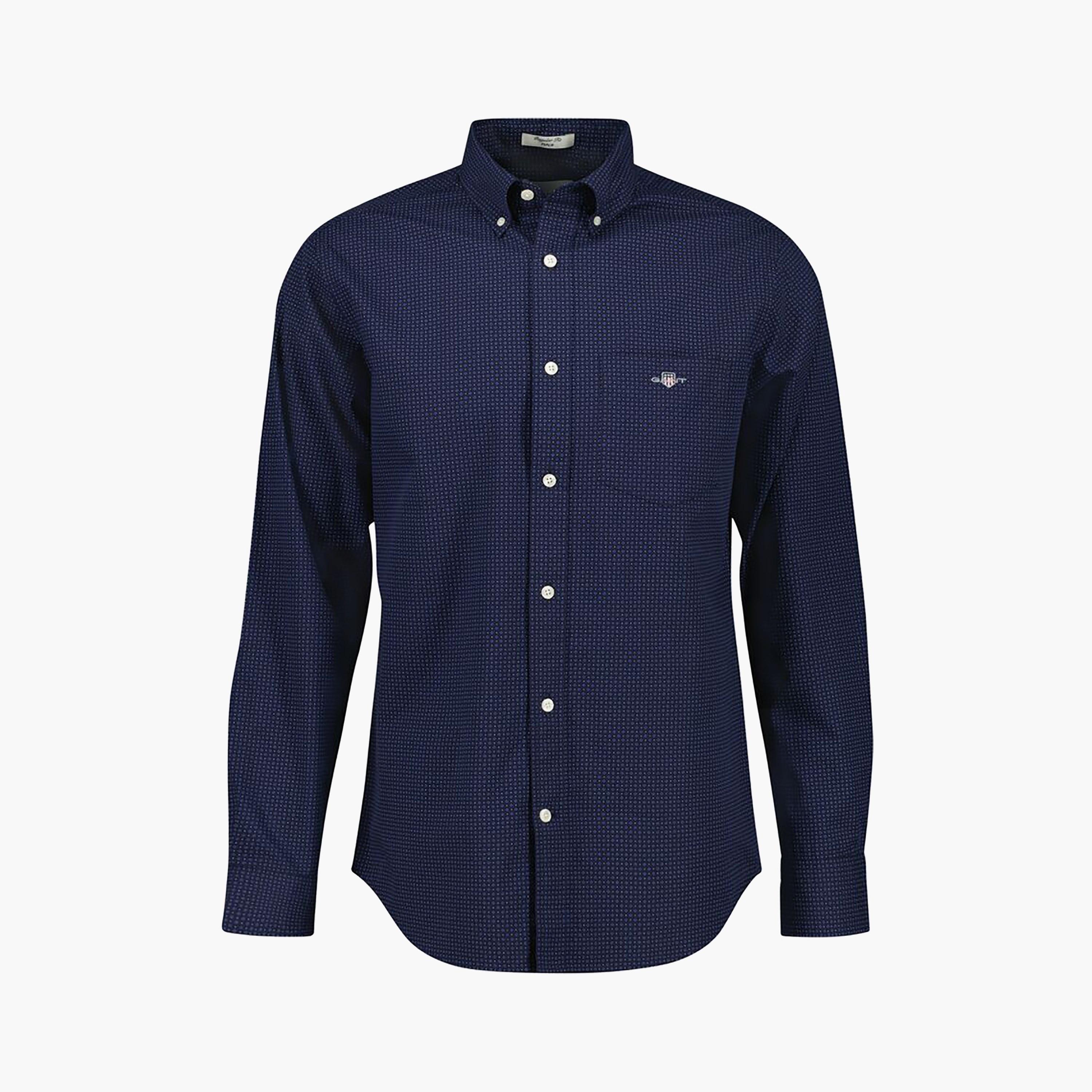 Gant Regular Fit Ditsy Print Button-Down Collar Long Sleeves Men's Shirt-men-clothing-shirts-image-3