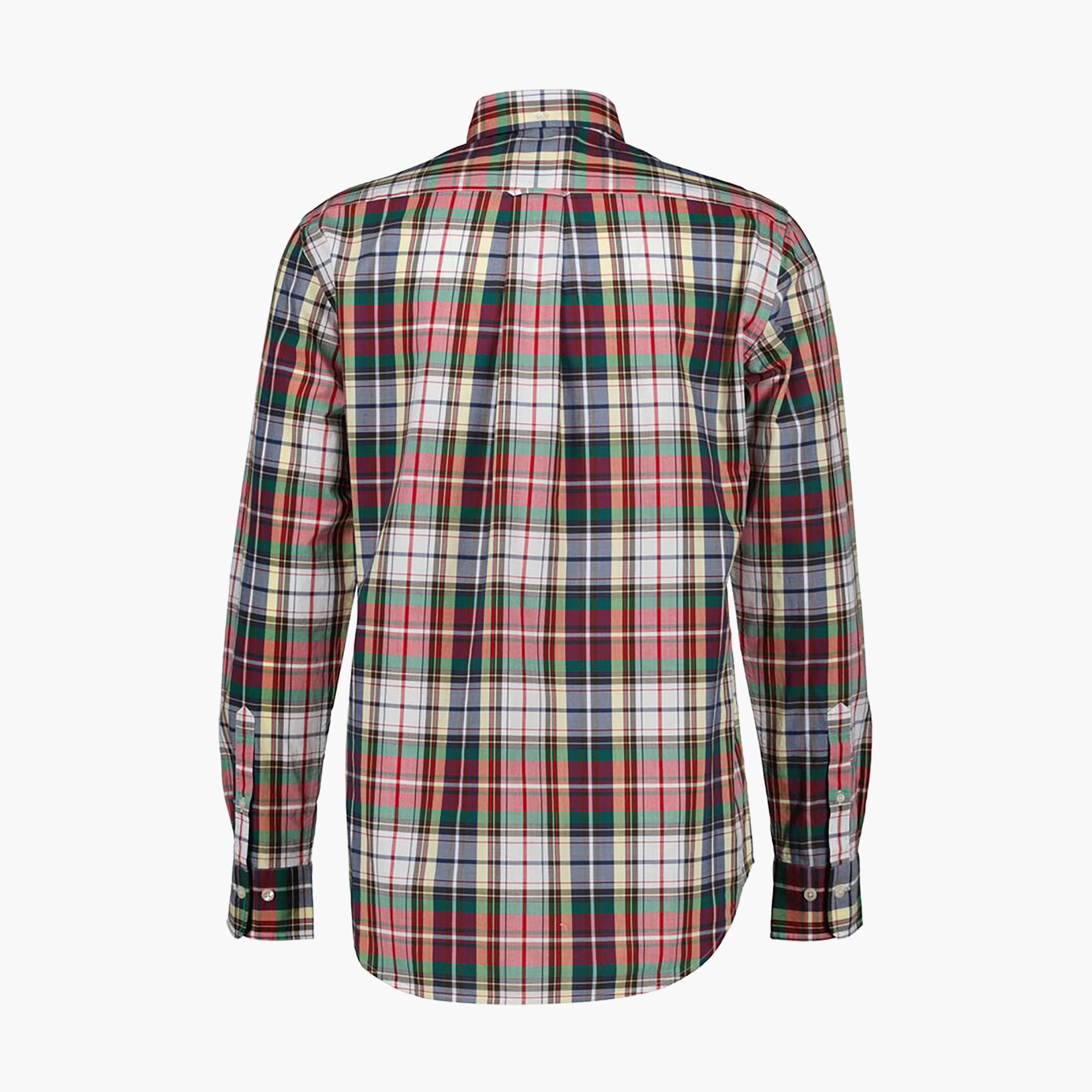 Gant Regular Fit Tartan Checked Button-Down Collar Long Sleeves Men's Shirt-men-clothing-shirts-image-4