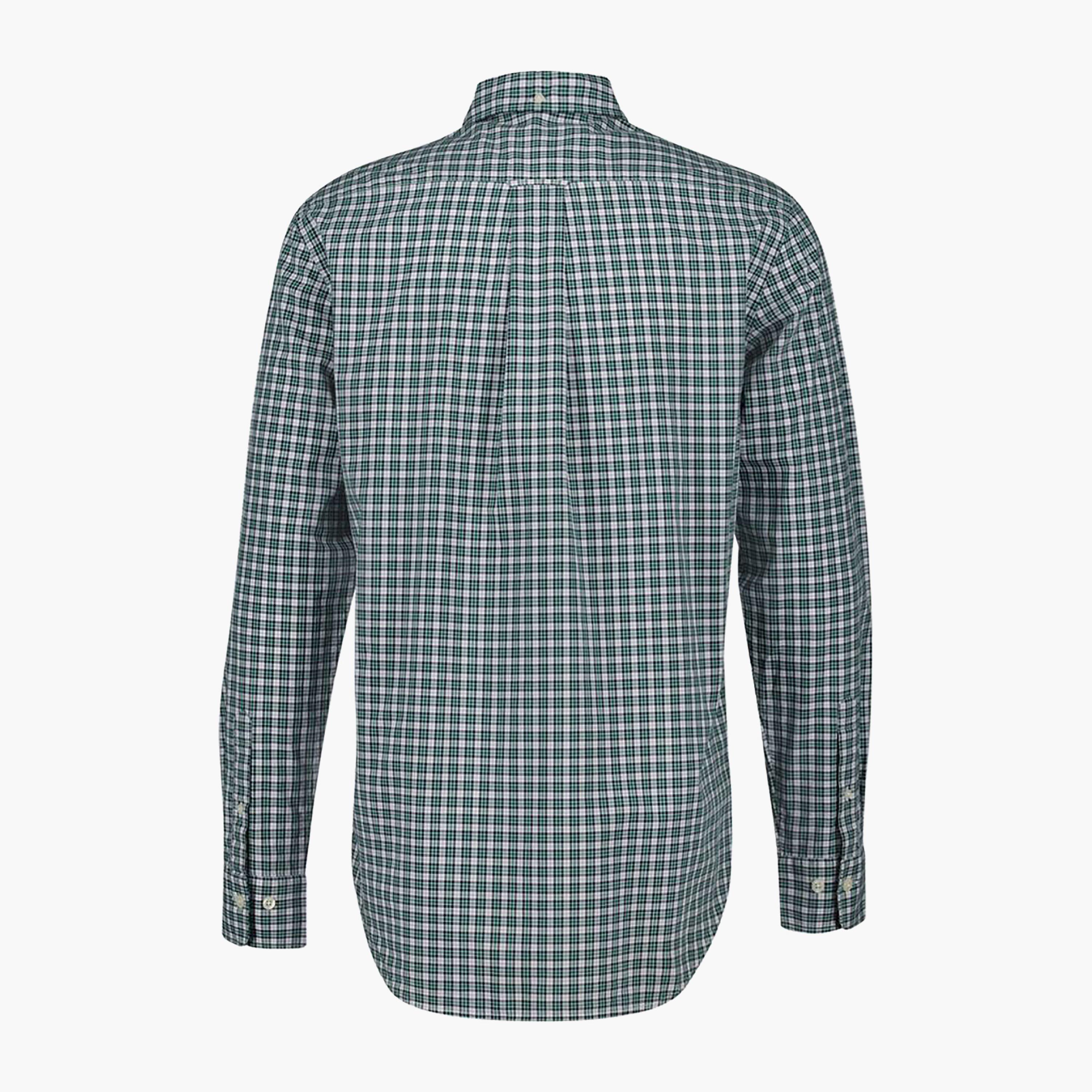 Gant Regular Fit Checked Button-Down Collar Long Sleeves Men's Shirt-men-clothing-shirts-image-2