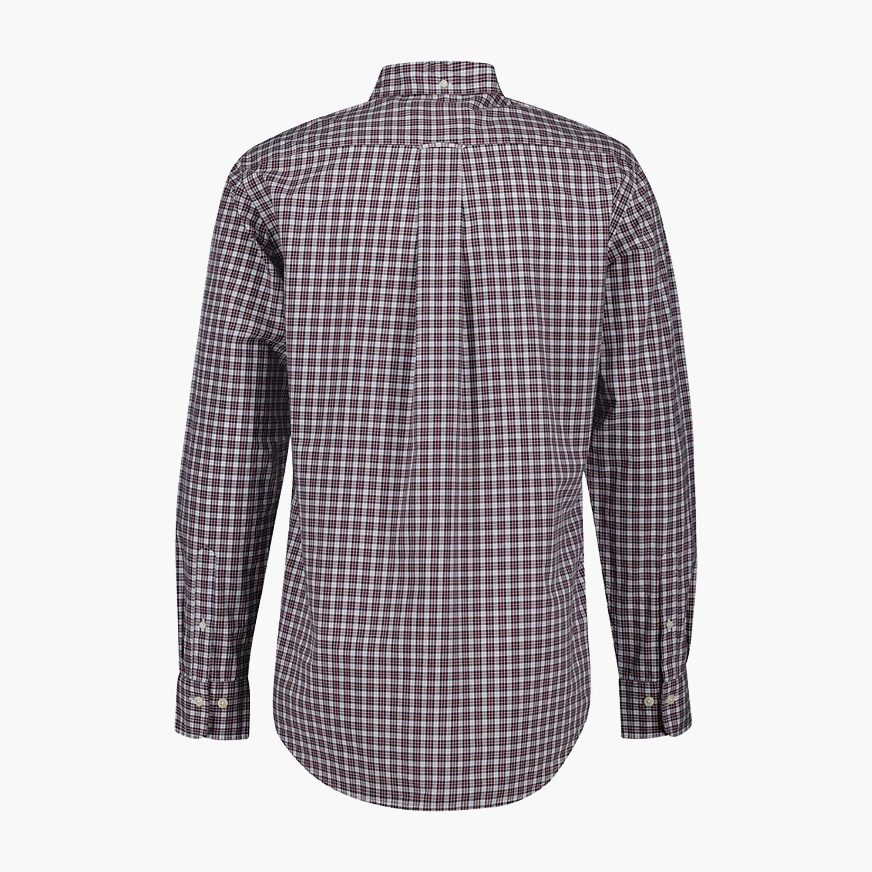 Gant Regular Fit Checked Button-Down Collar Long Sleeves Men's Shirt-men-clothing-shirts-image-6