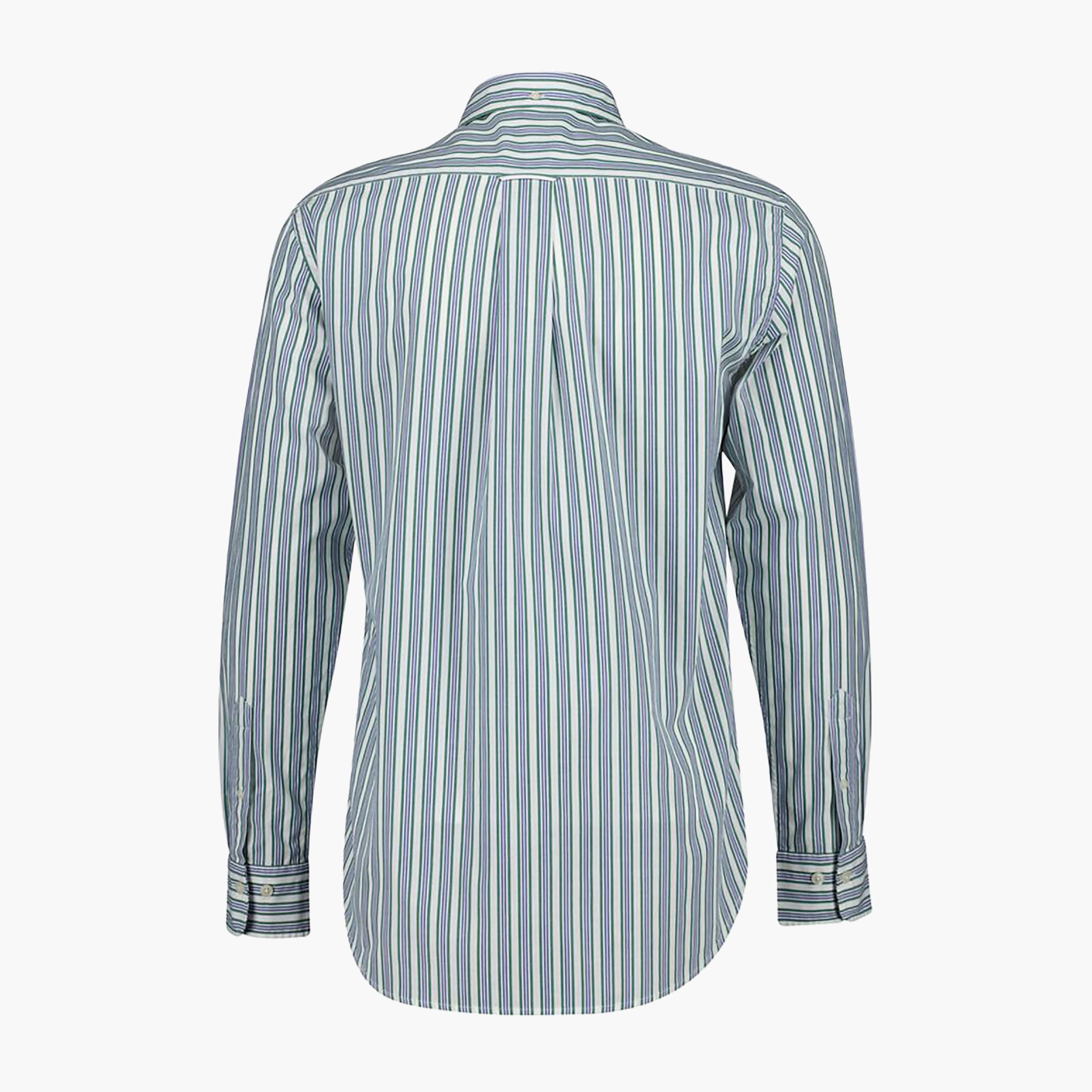 قميص الرجال بأكمام طويلة من نوع Gant Regular Fit مخطط بياقة طويلة-men-clothing-shirts-image-2