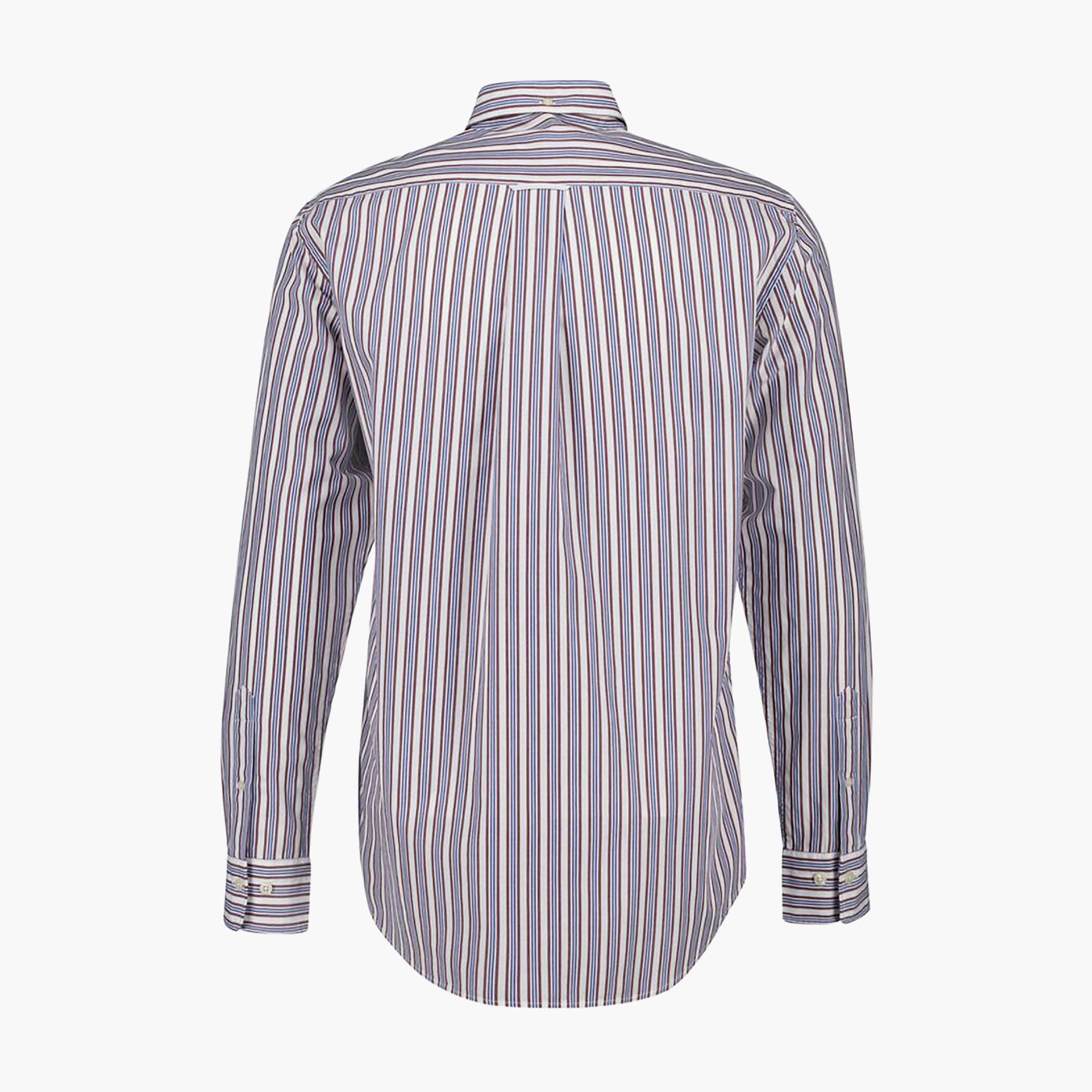 قميص الرجال بأكمام طويلة من نوع Gant Regular Fit مخطط بياقة طويلة-men-clothing-shirts-image-6