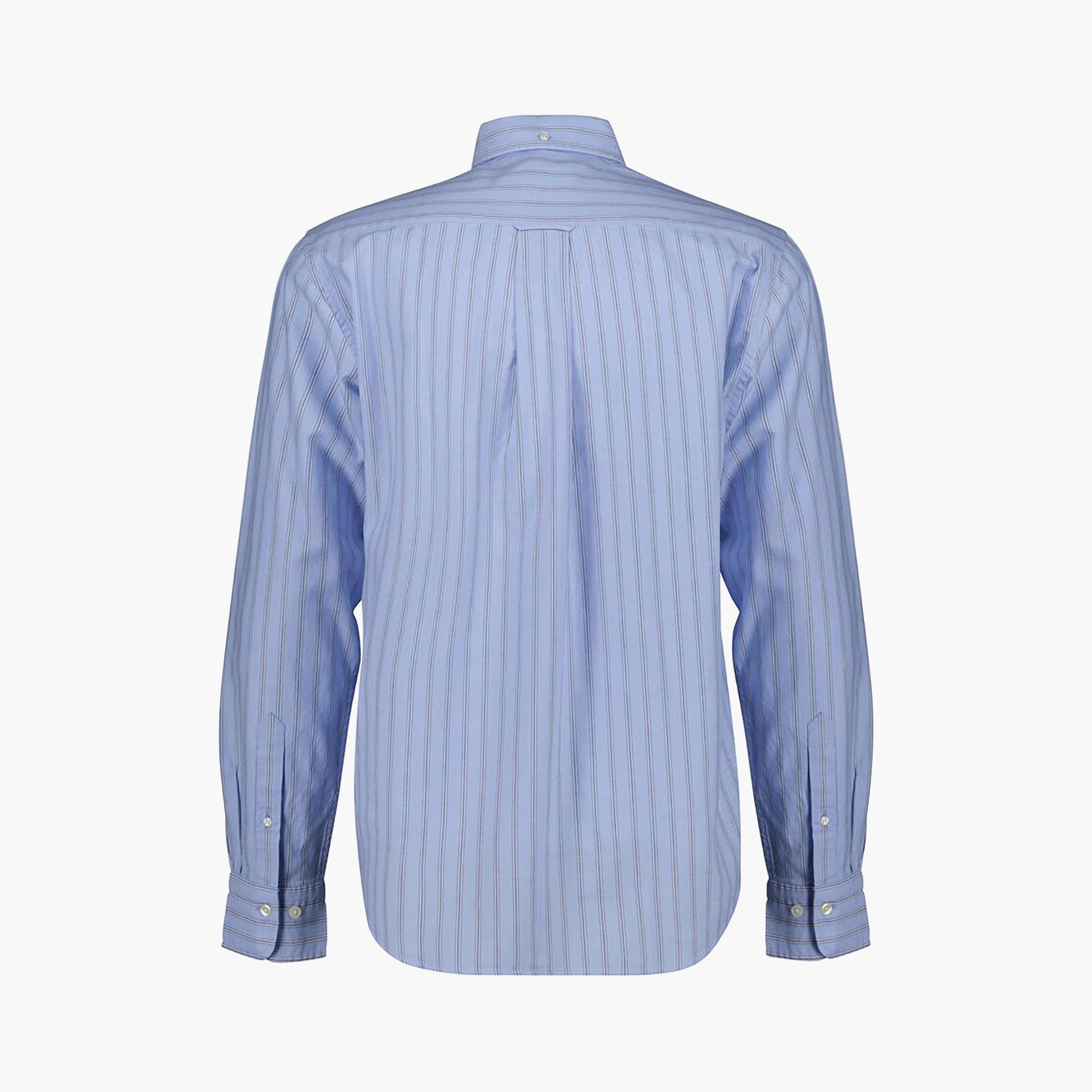 قميص رجالي مخطط بقصة عادية وأكمام طويلة وياقة بأزرار سفلية من Gant-men-clothing-shirts-image-6