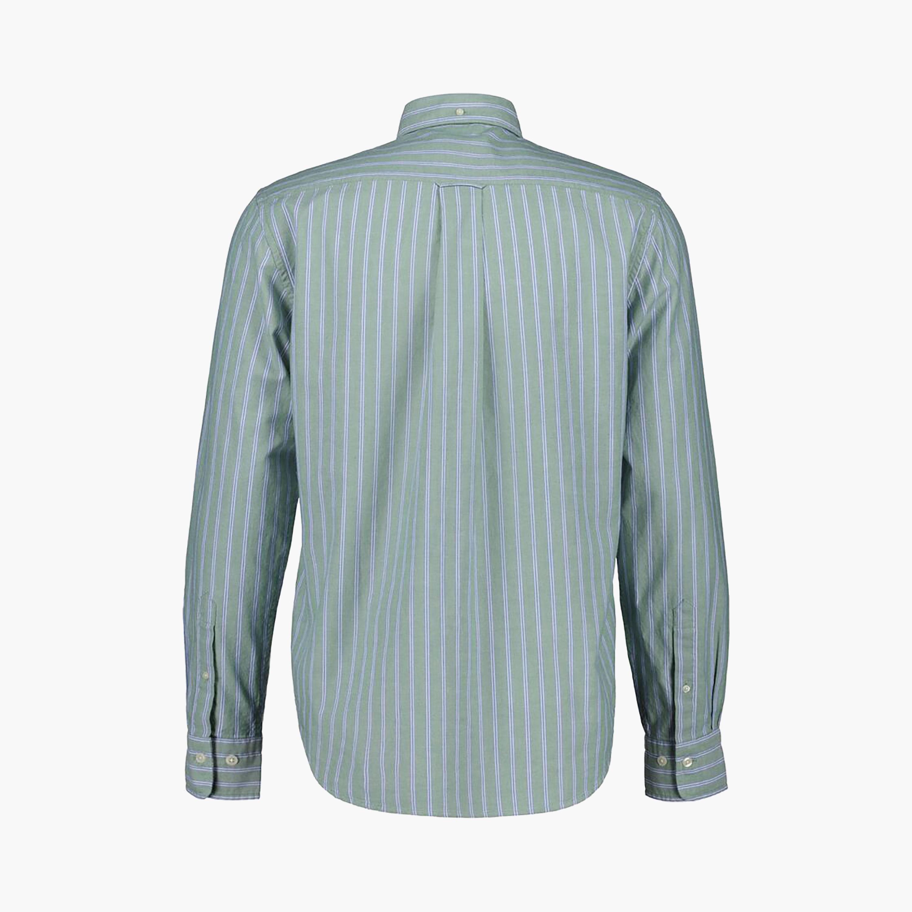 قميص رجالي مخطط بقصة عادية وأكمام طويلة وياقة بأزرار سفلية من Gant-men-clothing-shirts-image-4