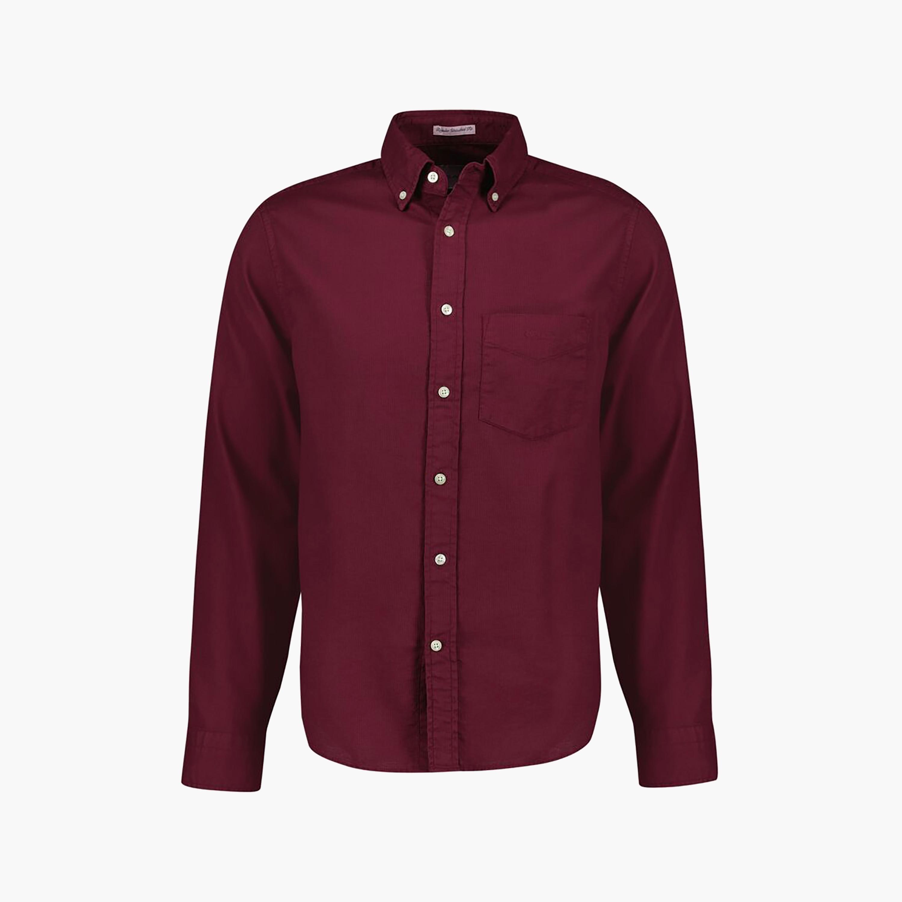 Gant Regular Fit Plain Button-Down Collar Long Sleeves Men's Shirt-men-clothing-shirts-image-5