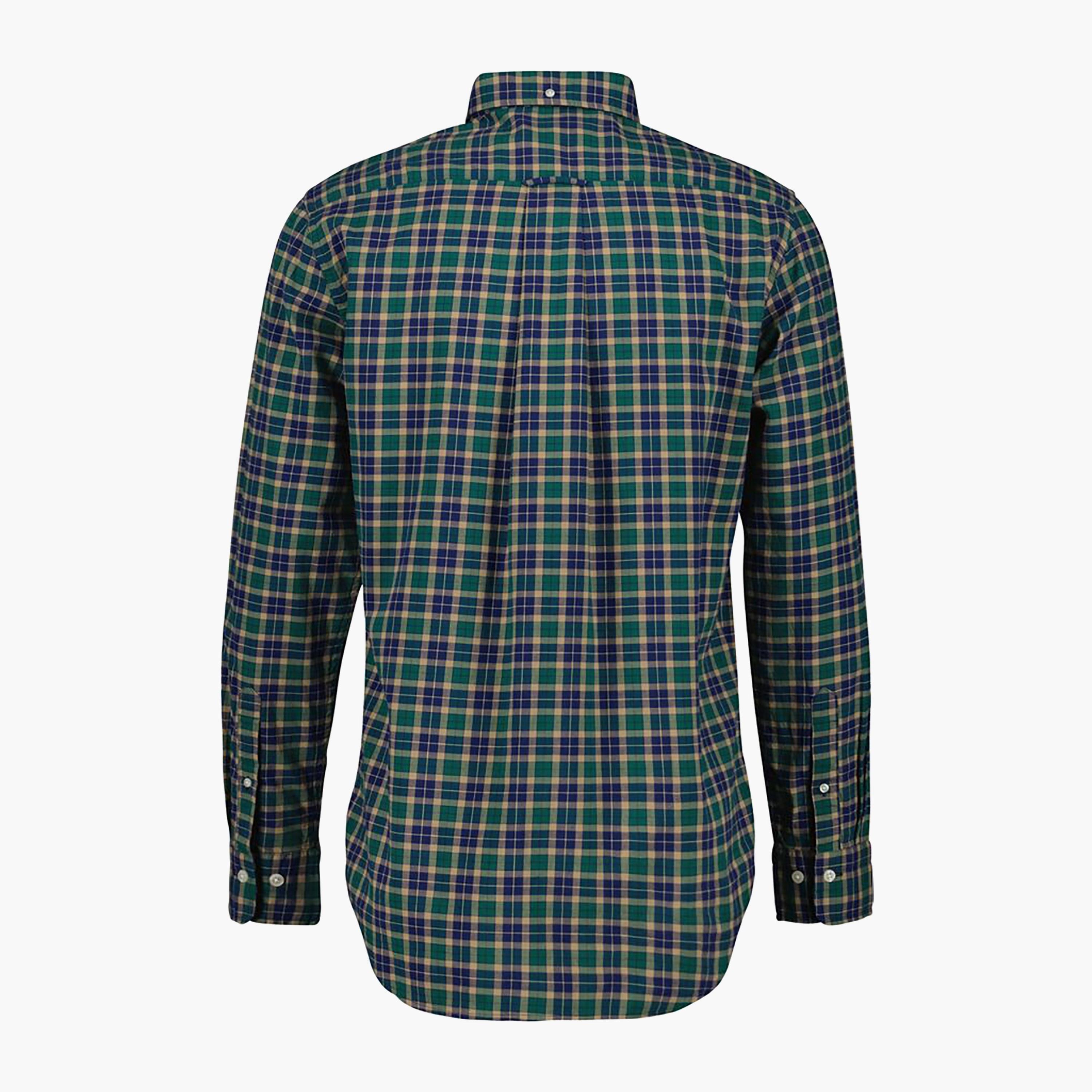 Gant Regular Fit Checked Button-Down Collar Long Sleeves Men's Shirt-men-clothing-shirts-image-2