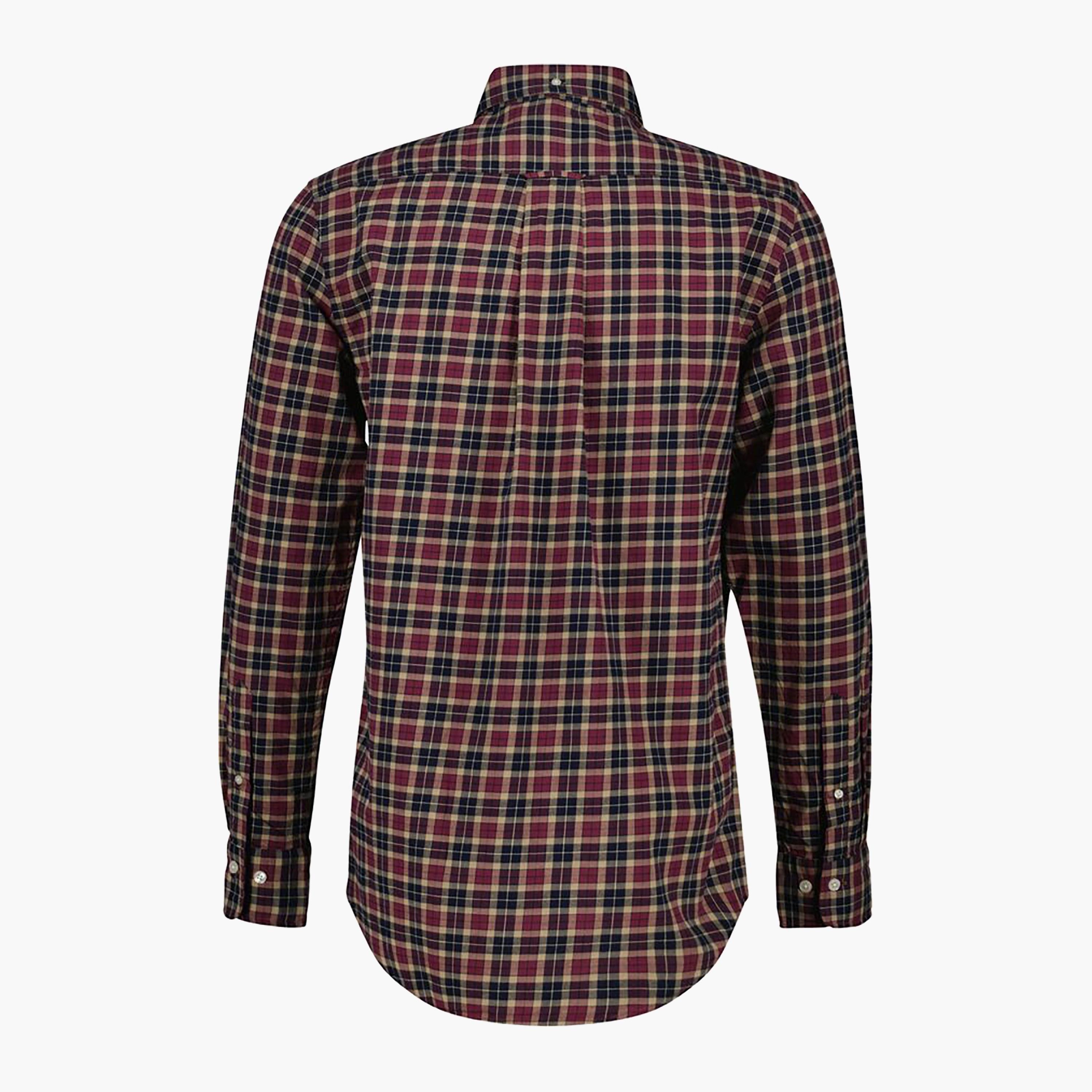 Gant Regular Fit Checked Button-Down Collar Long Sleeves Men's Shirt-men-clothing-shirts-image-6