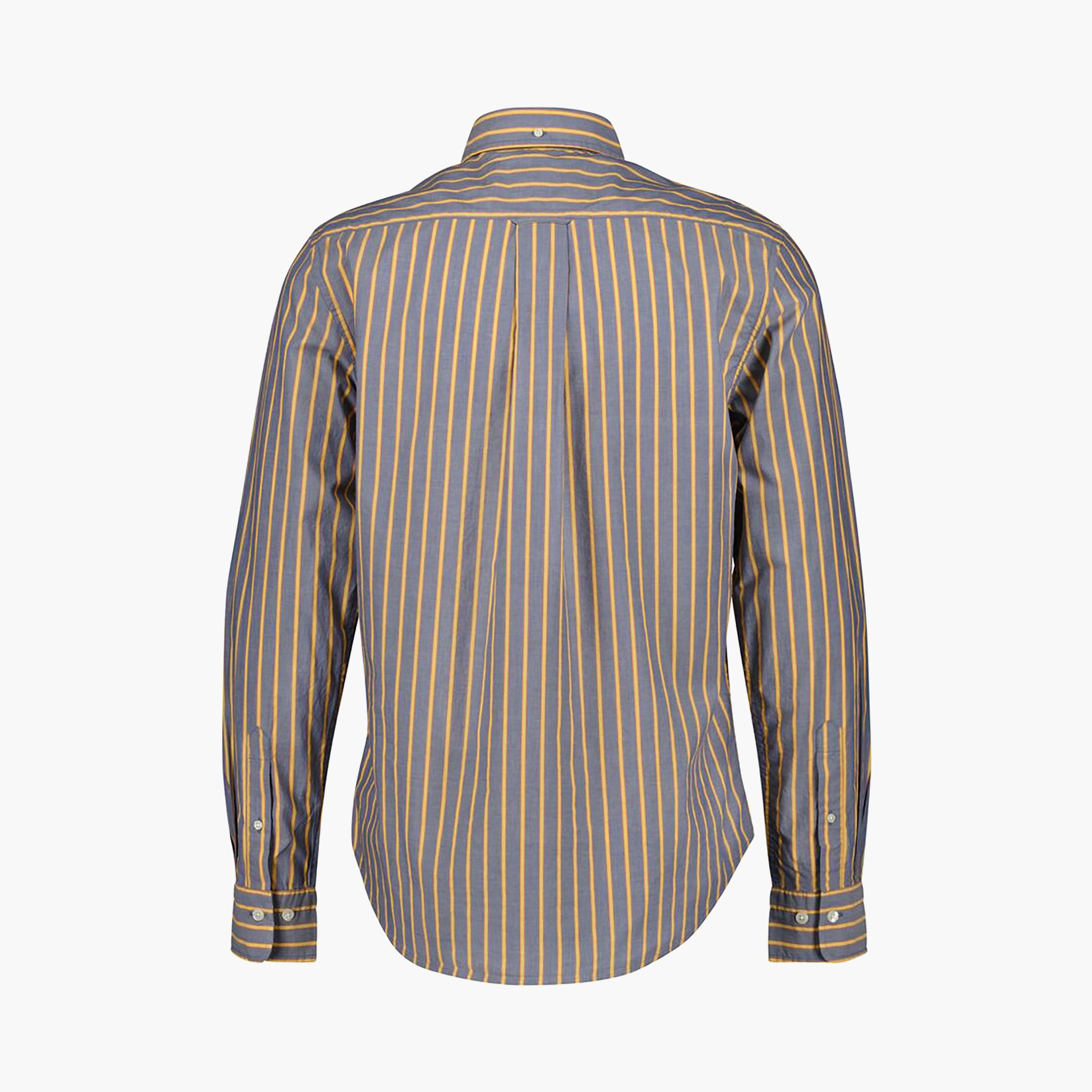 قميص الرجال بأكمام طويلة من نوع Gant Regular Fit مخطط بياقة طويلة-men-clothing-shirts-image-1