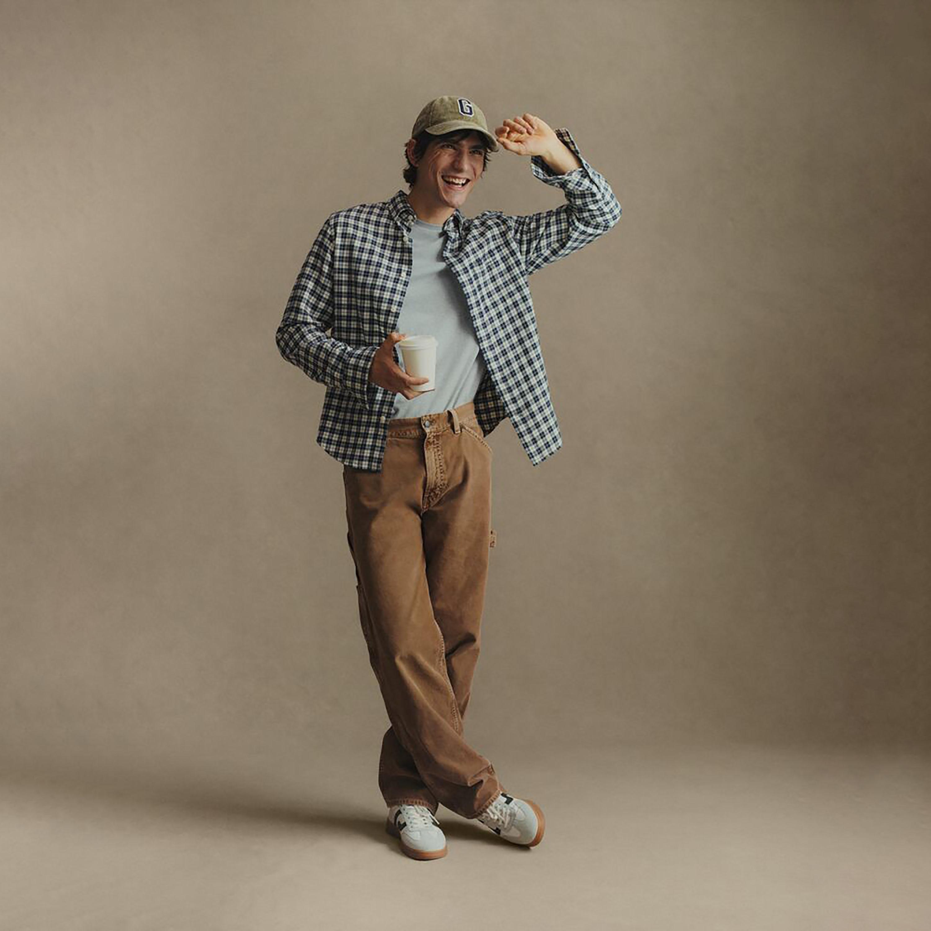 Gant Regular Fit Checked Button-Down Collar Long Sleeves Men's Shirt-men-clothing-shirts-image-2