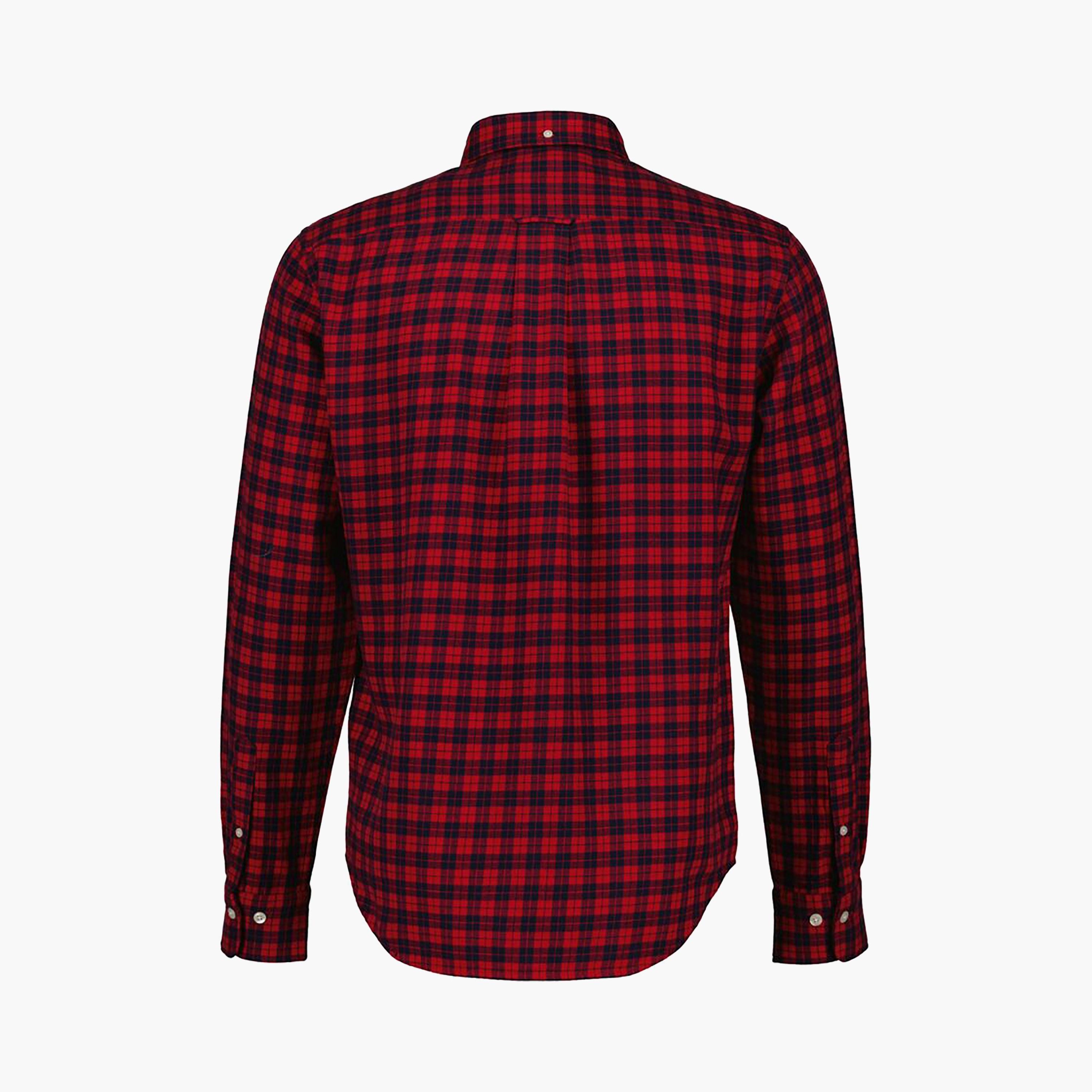 Gant Regular Fit Checked Button-Down Collar Long Sleeves Men's Shirt-men-clothing-shirts-image-7