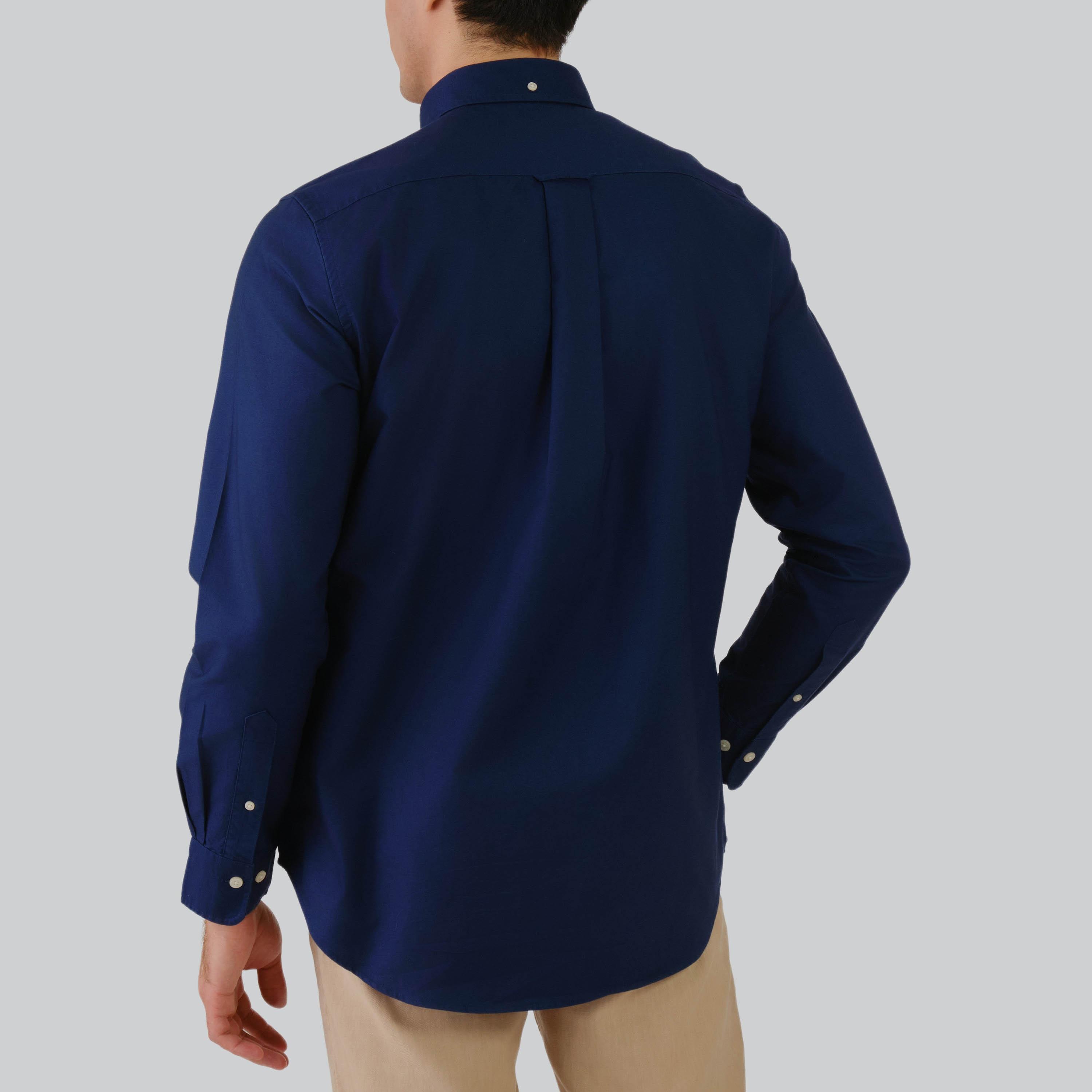 Gant Regular Fit Plain Button-Down Collar Long Sleeves Men's Shirt-men-clothing-shirts-image-10