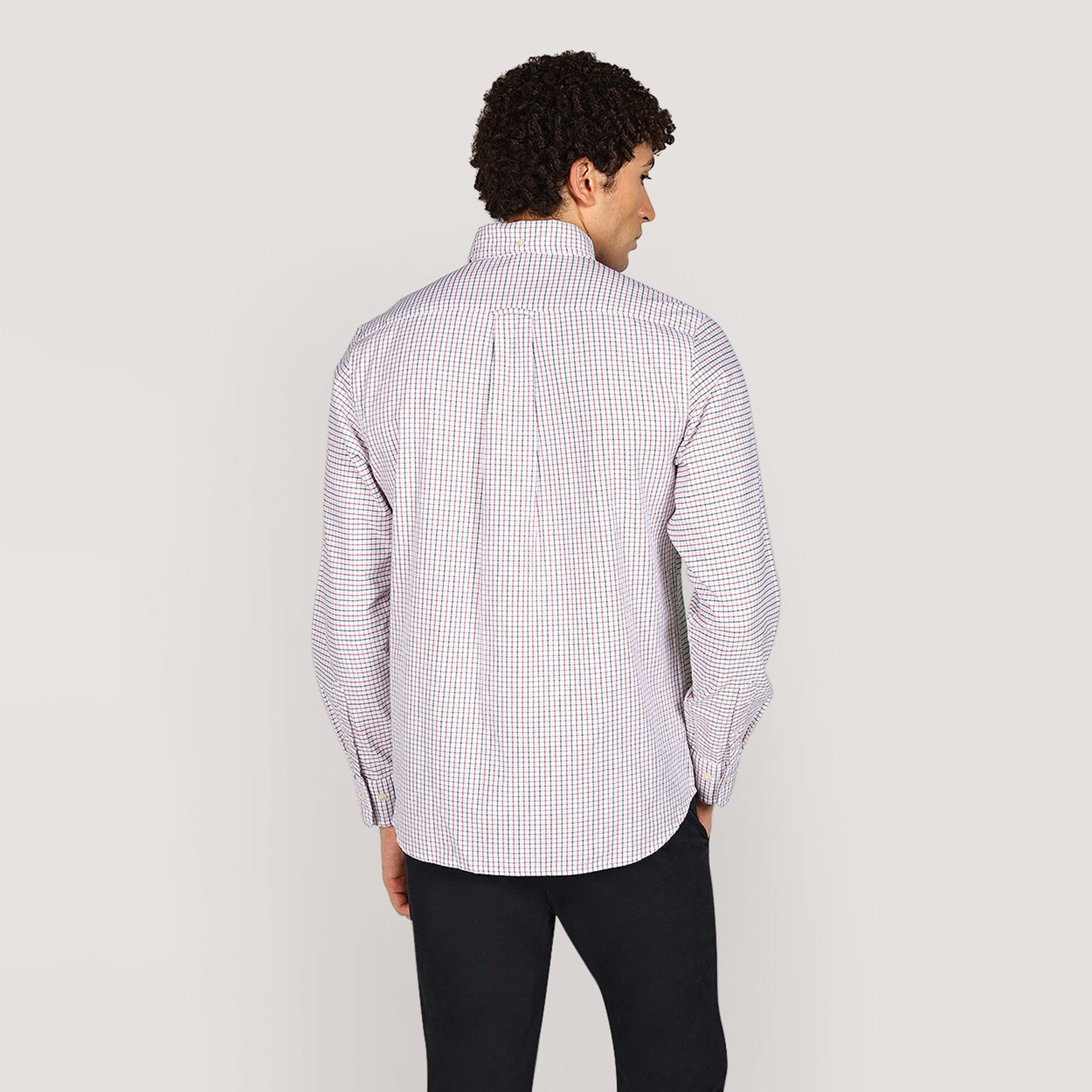 Gant Checked Regular Fit Long Sleeves Classic Oxford Button-Down Collar Men's Shirt-men-clothing-shirts-image-4