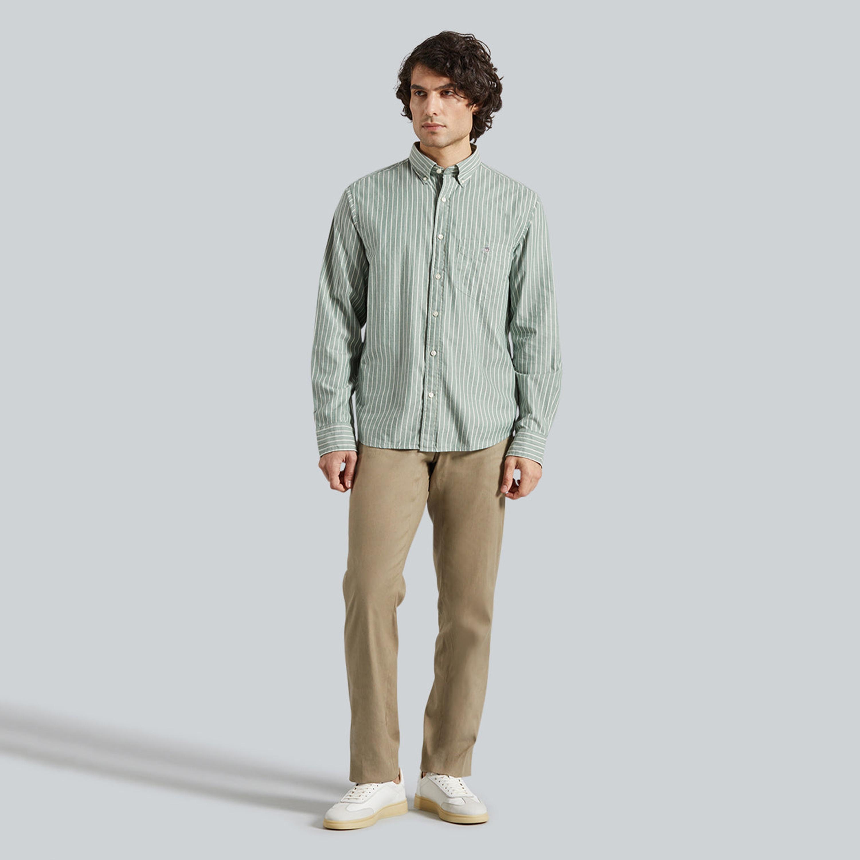 Gant Striped Regular Fit Long Sleeves Button-Down Collar Men's Shirt-men-clothing-shirts-image-3