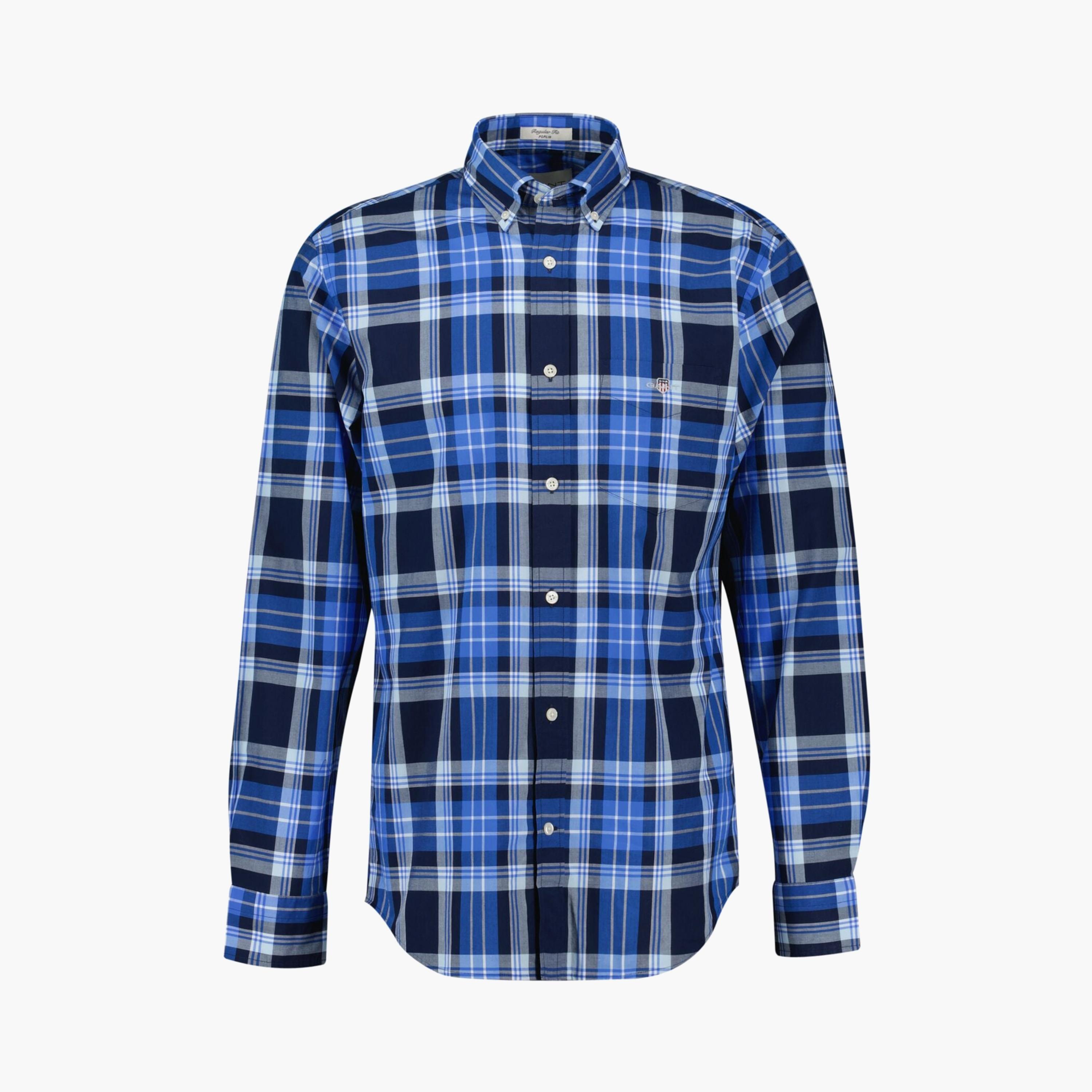 قميص رجالي بقصة عادية بياقة بأزرار سفلية كاروهات وأكمام طويلة من جانت.-men-clothing-shirts-image-3