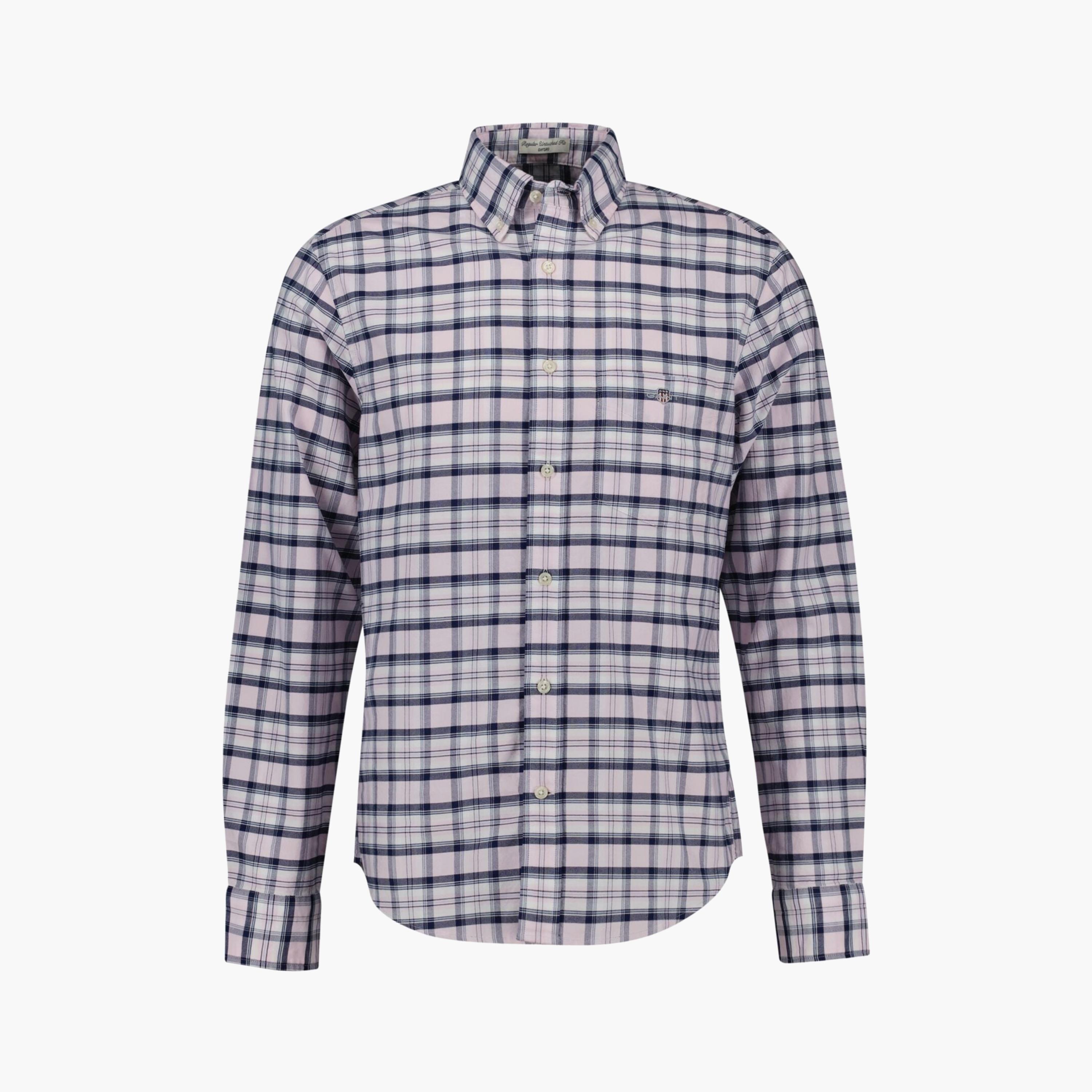 قميص رجالي بقصة عادية بياقة بأزرار سفلية كاروهات وأكمام طويلة من جانت.-men-clothing-shirts-image-5