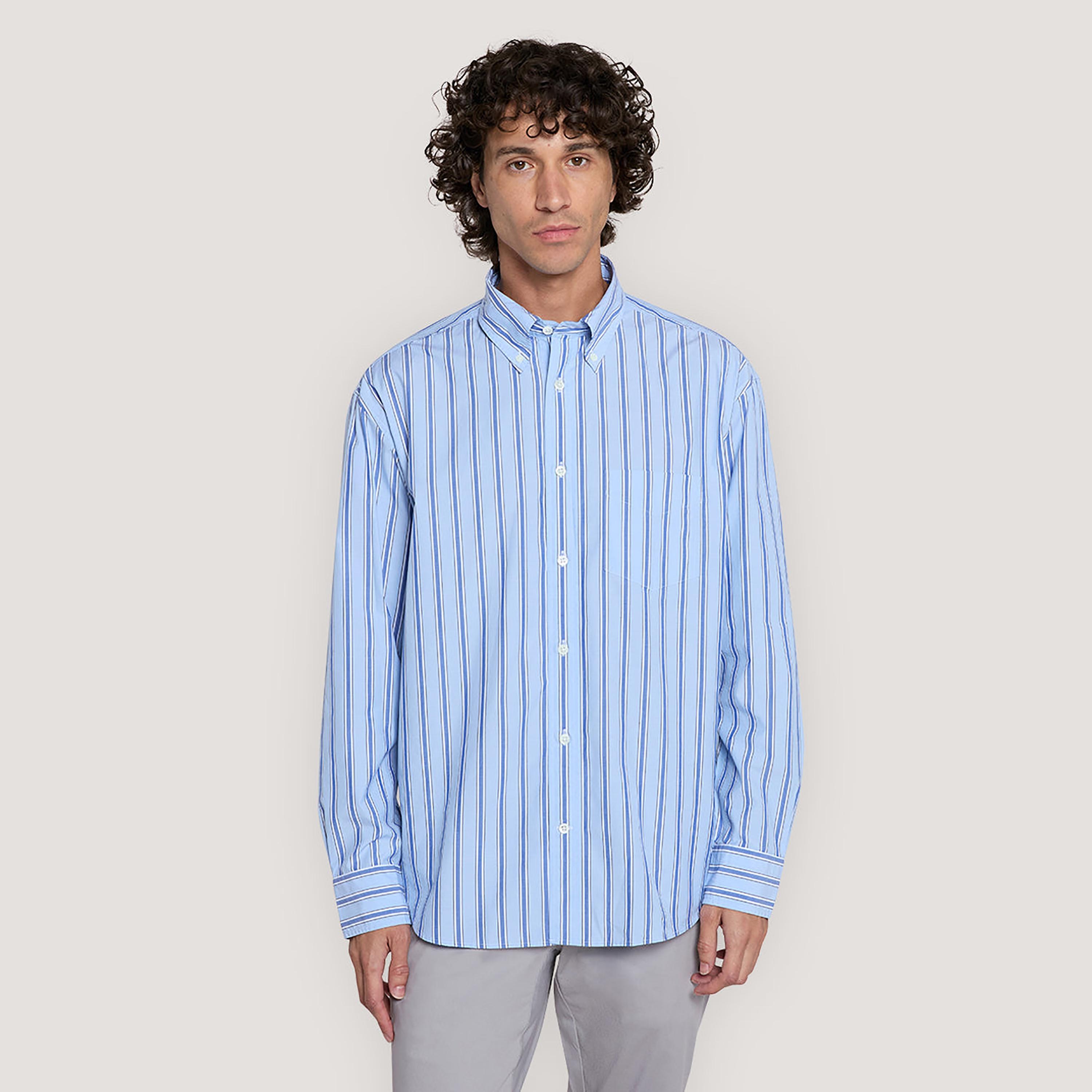 قميص رجالي من قماش البوبلين بتصميم مريح وأزرار وياقة وأكمام طويلة من جانت-men-clothing-shirts-image-1