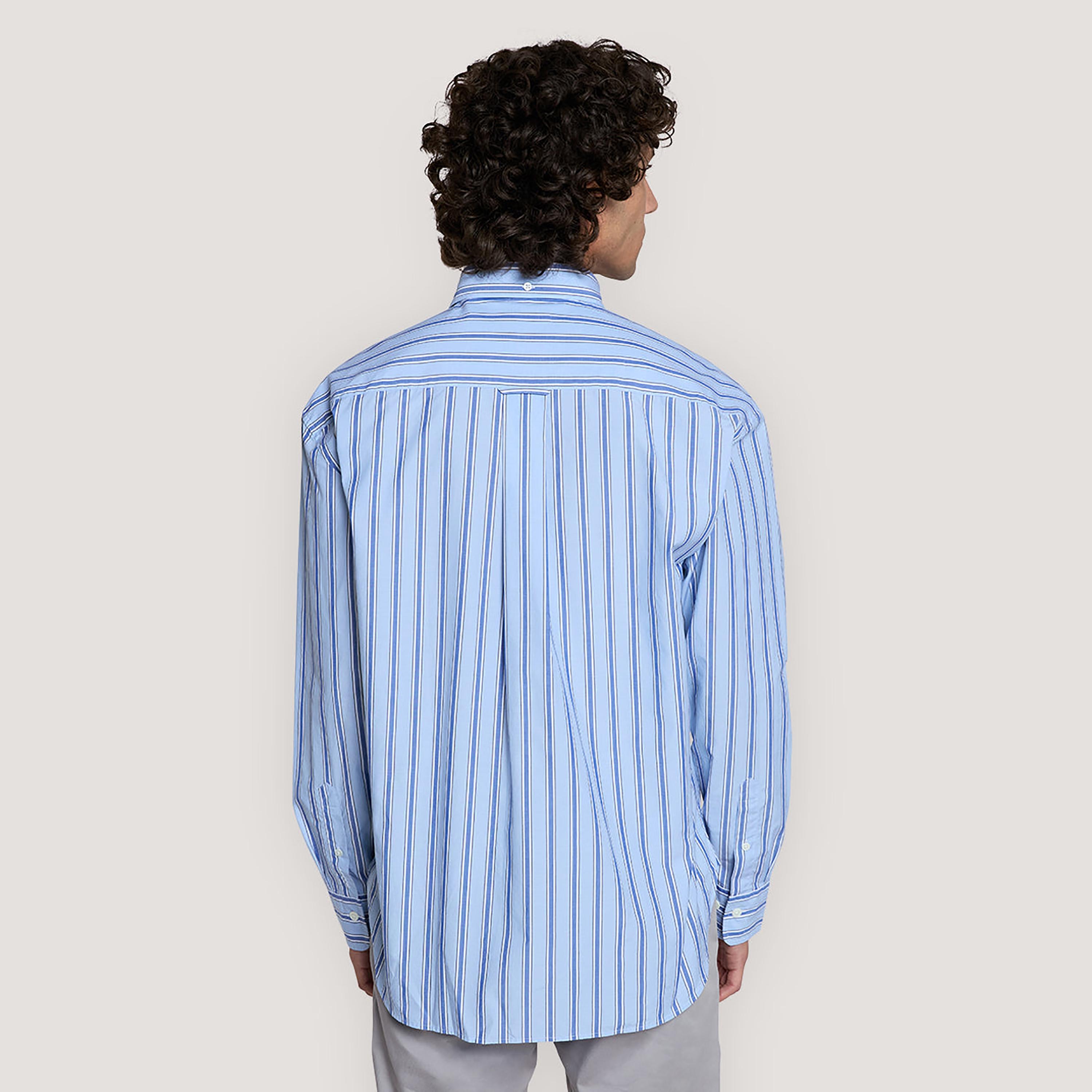 قميص رجالي من قماش البوبلين بتصميم مريح وأزرار وياقة وأكمام طويلة من جانت-men-clothing-shirts-image-4