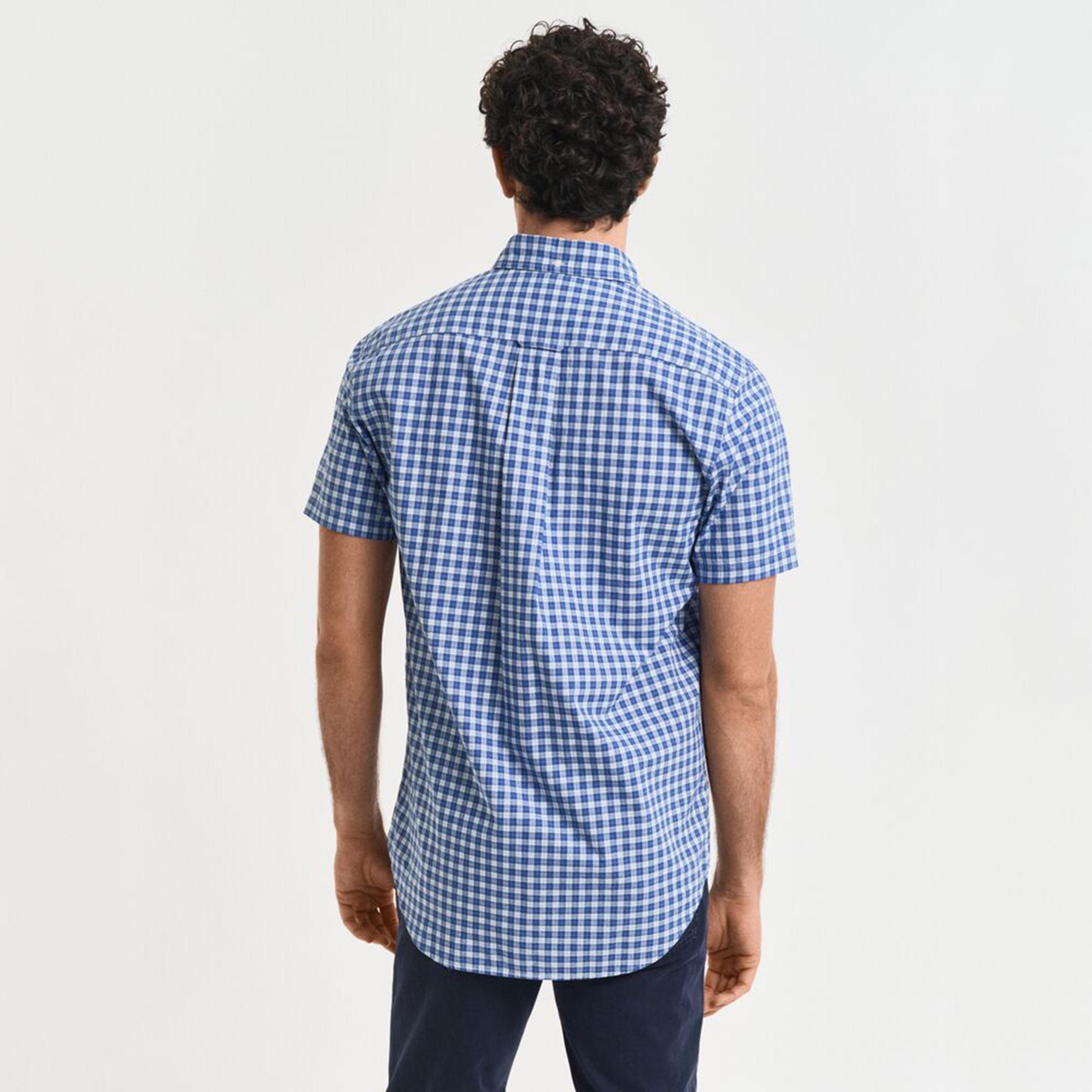 قميص رجالي بقصة عادية بياقة بأزرار سفلية كاروهات وأكمام قصيرة من جانت.-men-clothing-shirts-image-6