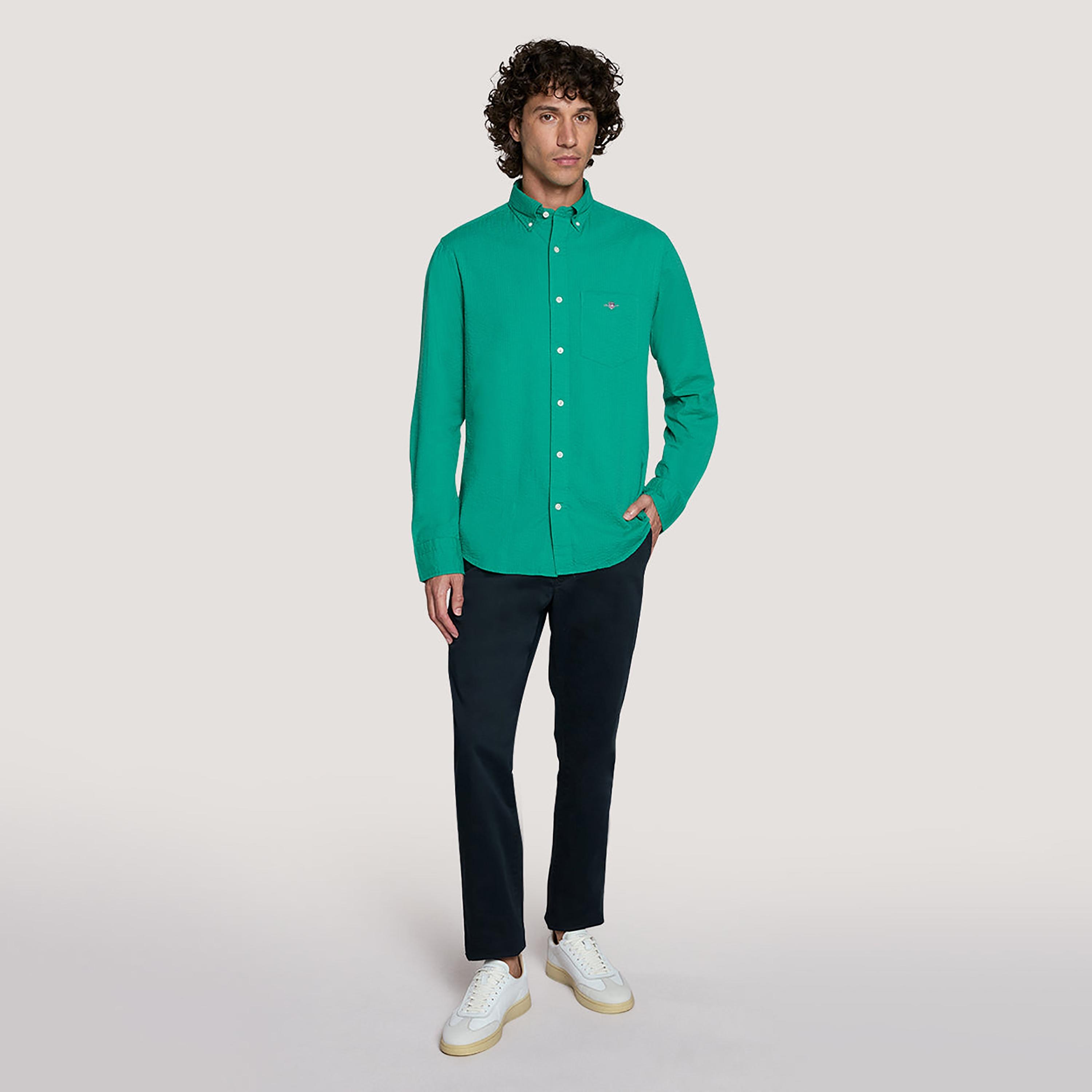 قميص رجالي بقصّة عادية وياقة وأزرار وأكمام طويلة من جانت-men-clothing-shirts-image-3