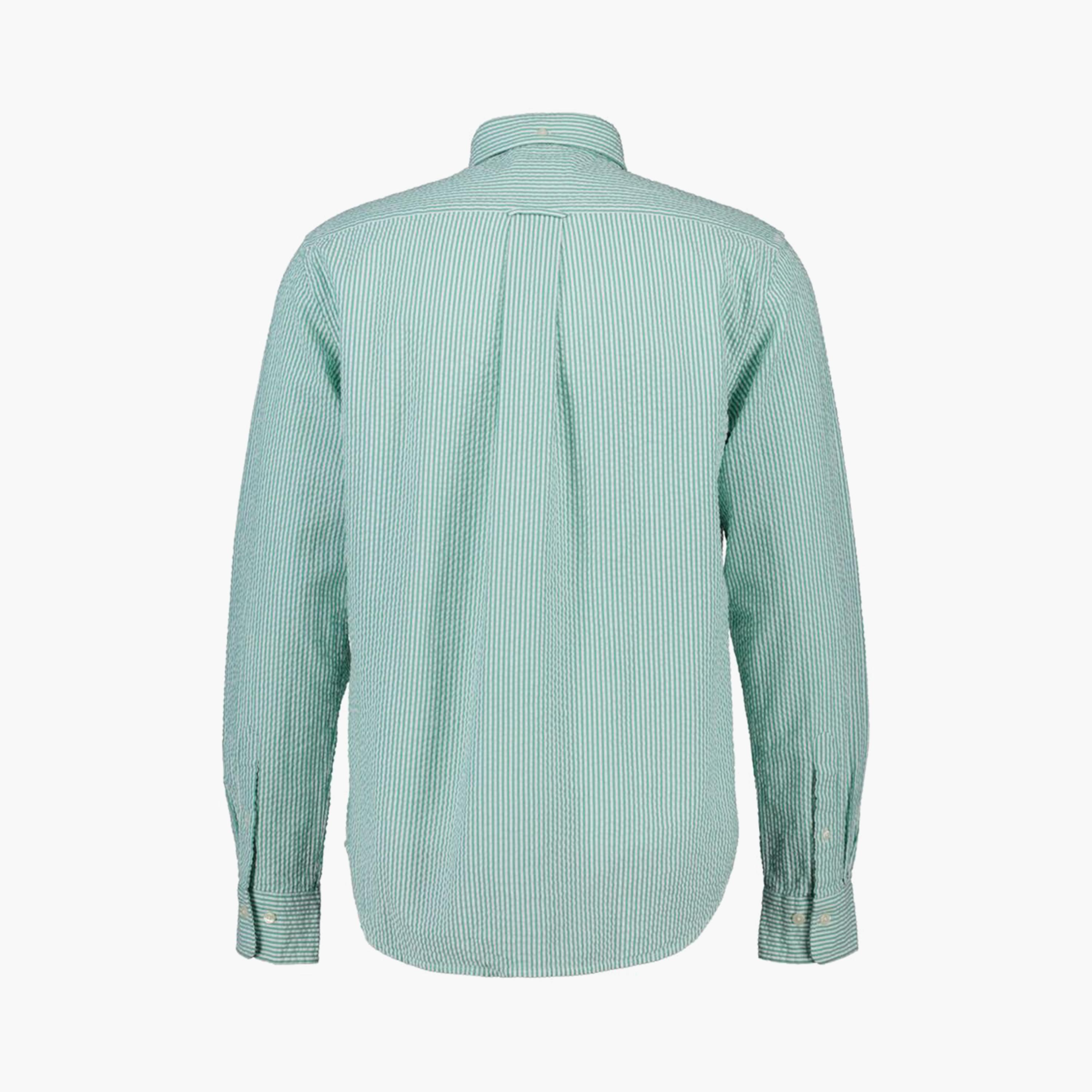 Gant Striped Regular Fit Long Sleeves Seersucker Button-Down Collar Men's Shirt-men-clothing-shirts-image-2